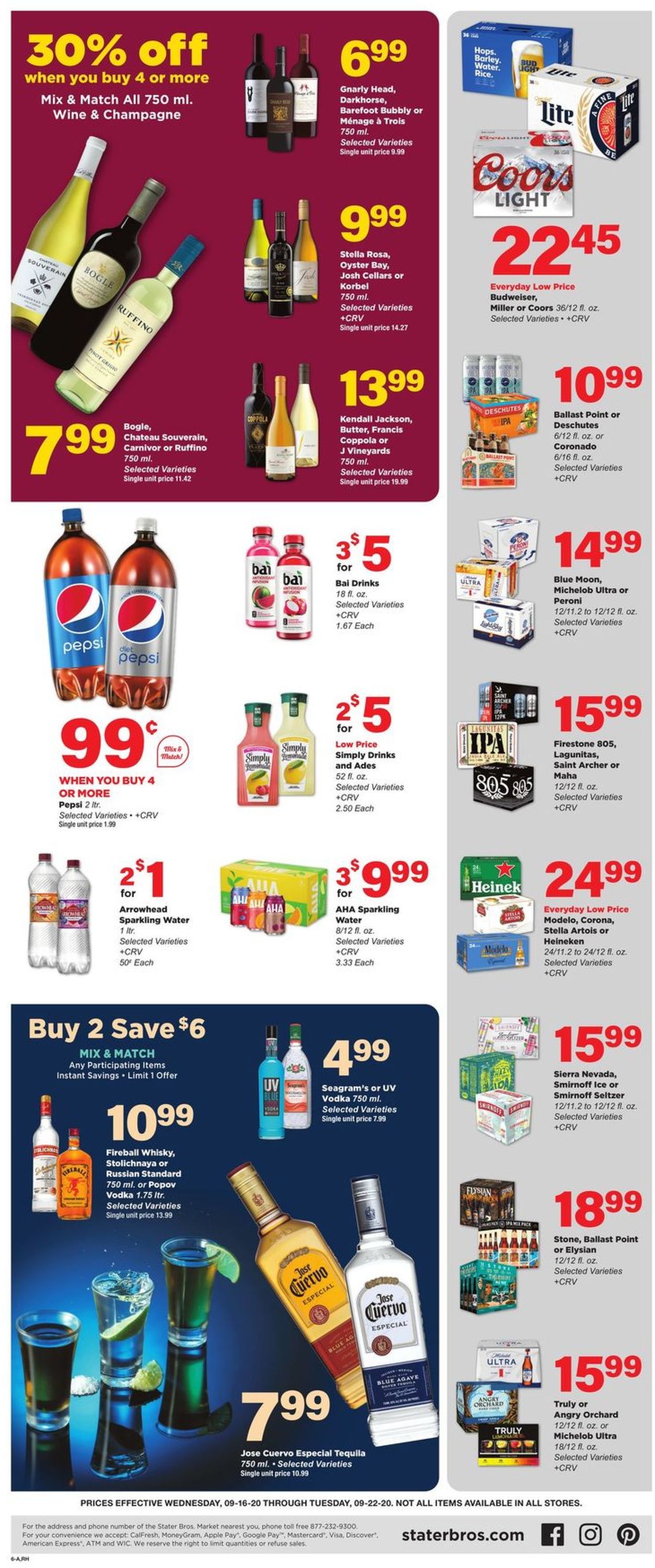 Stater Bros. Ad from 09/16/2020