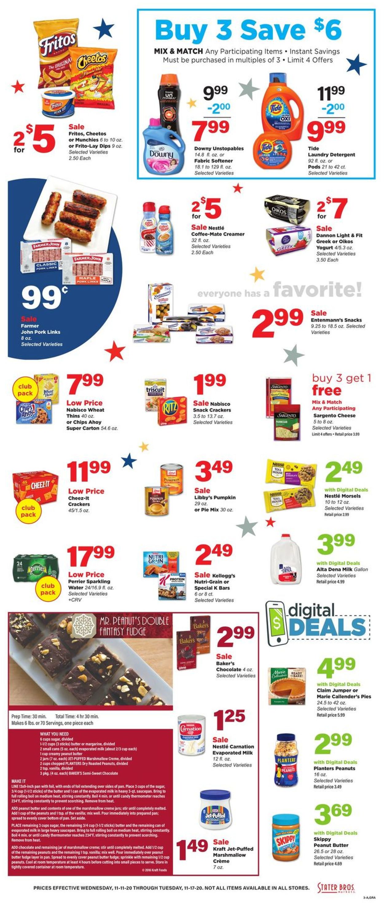 Stater Bros. Ad from 11/11/2020