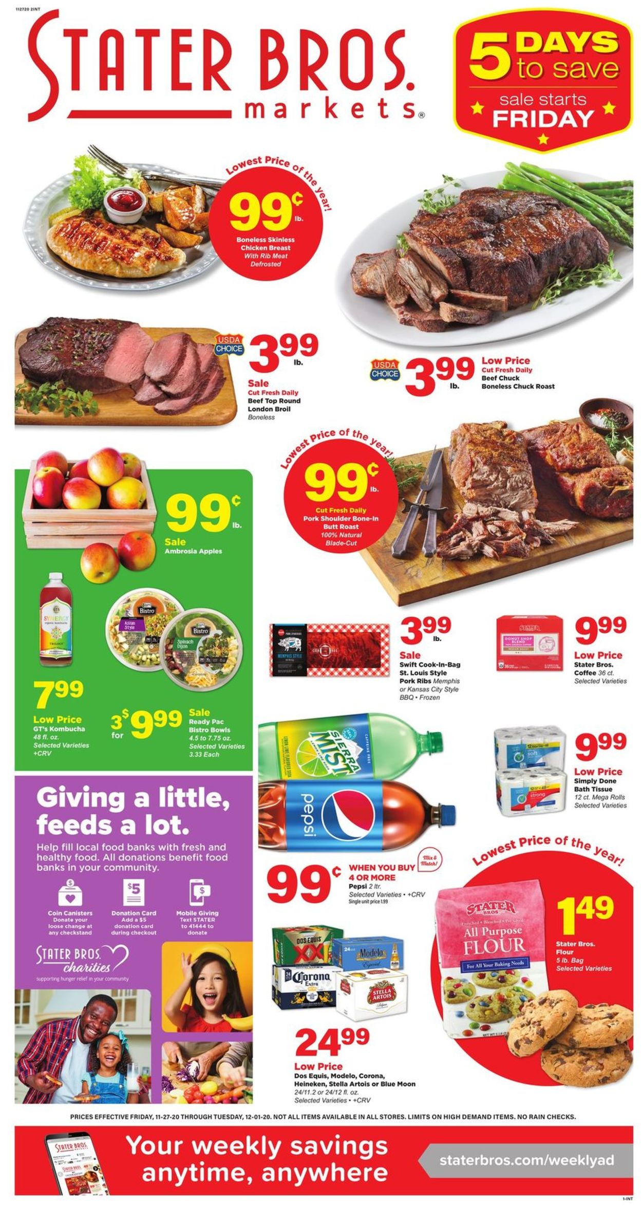 Stater Bros. Ad from 11/27/2020