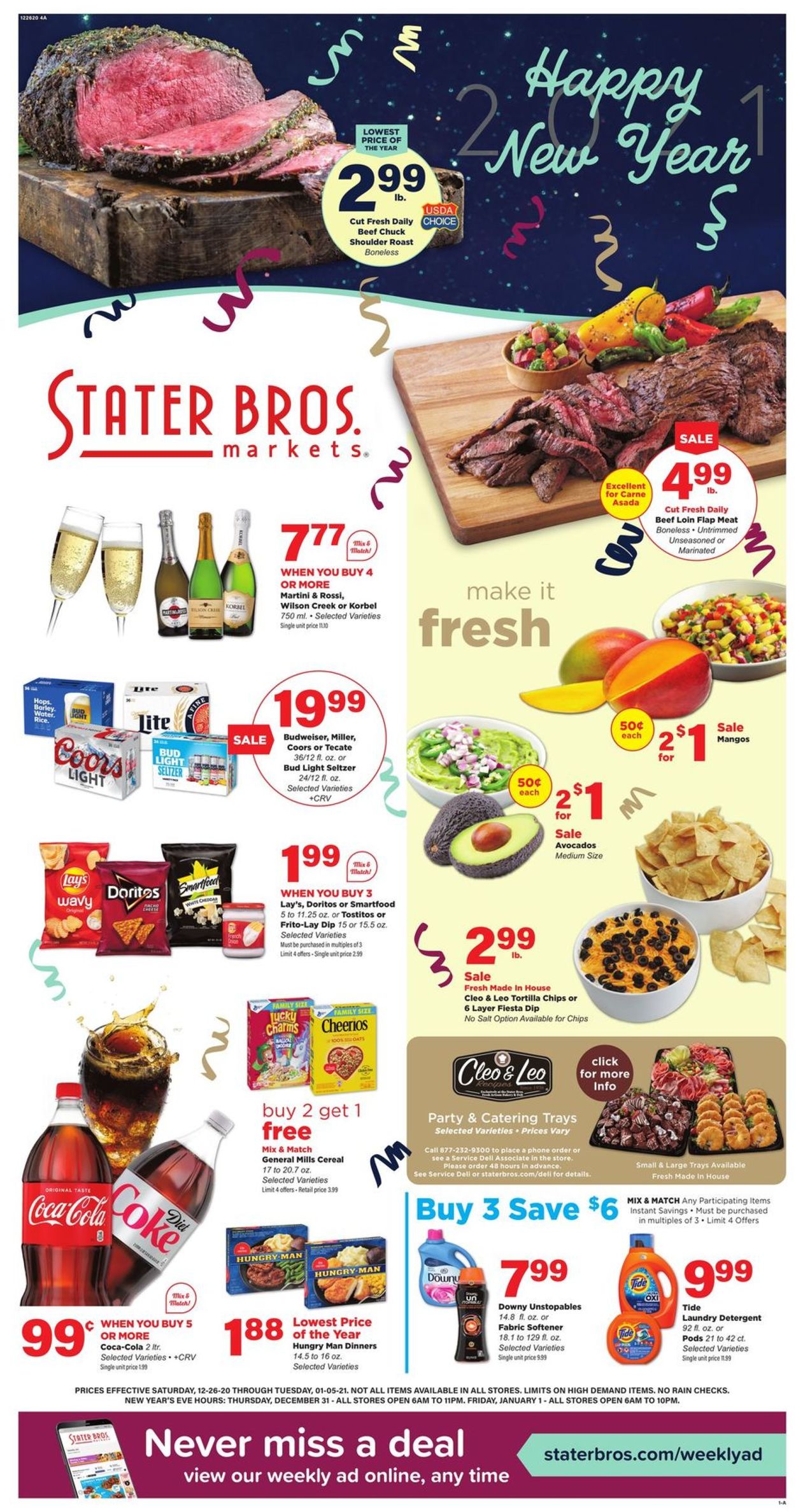 Stater Bros. Ad from 12/26/2020