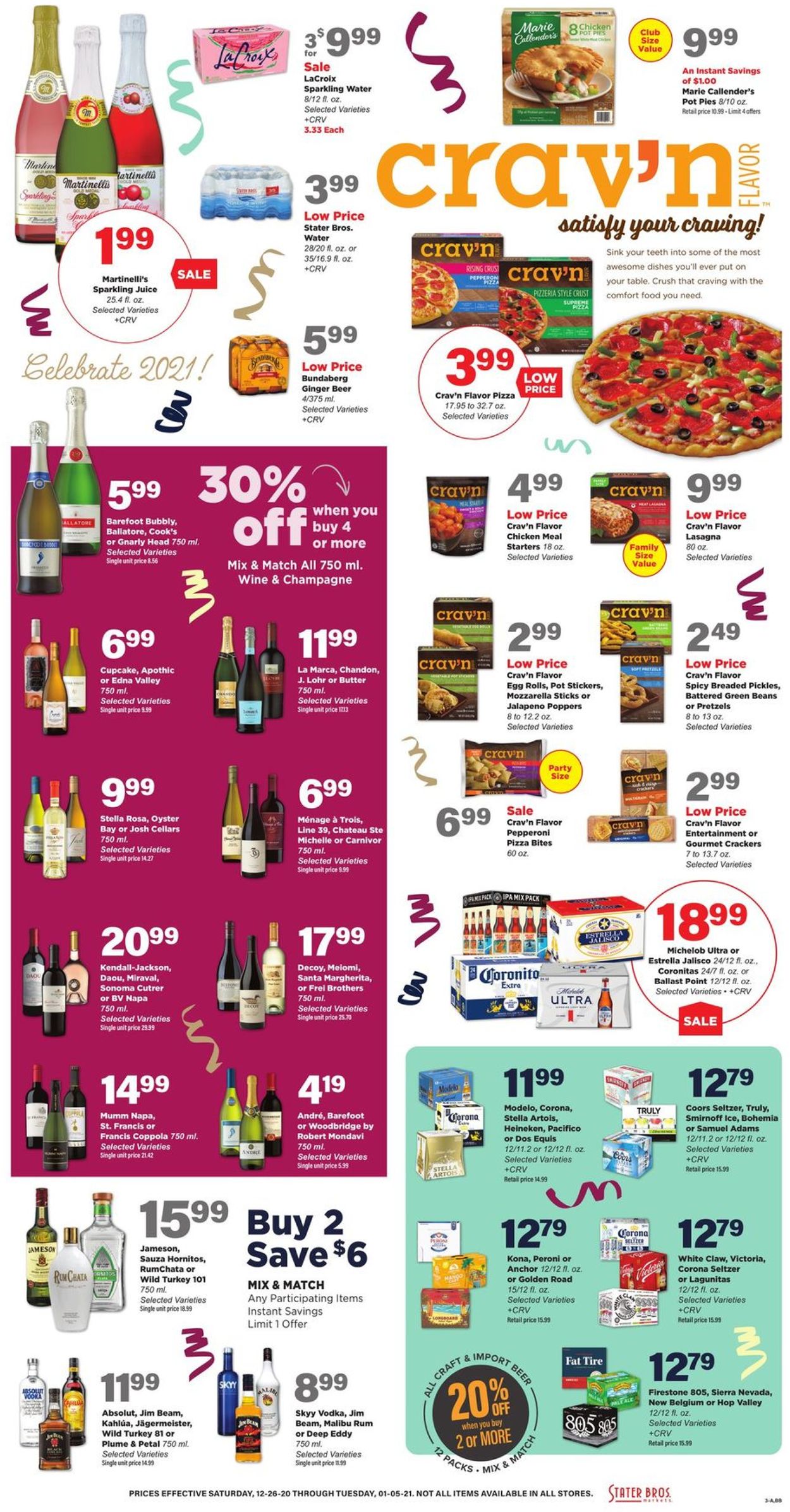 Stater Bros. Ad from 12/26/2020