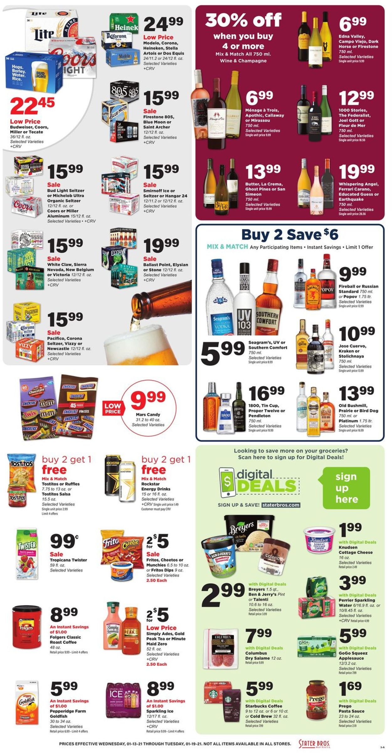 Stater Bros. Ad from 01/13/2021