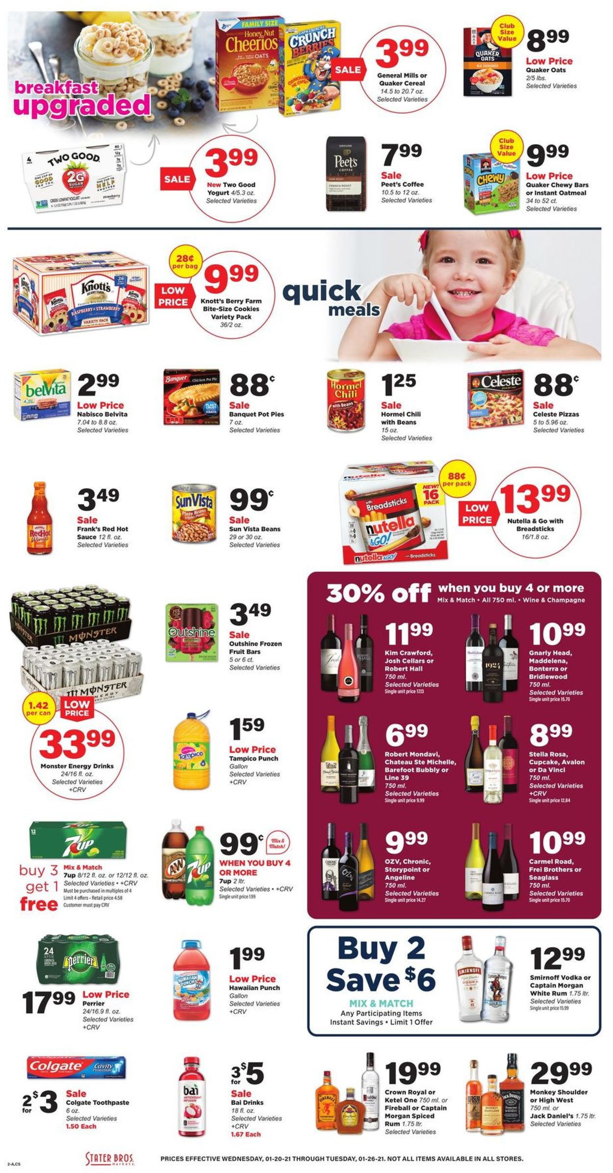 Stater Bros. Ad from 01/20/2021