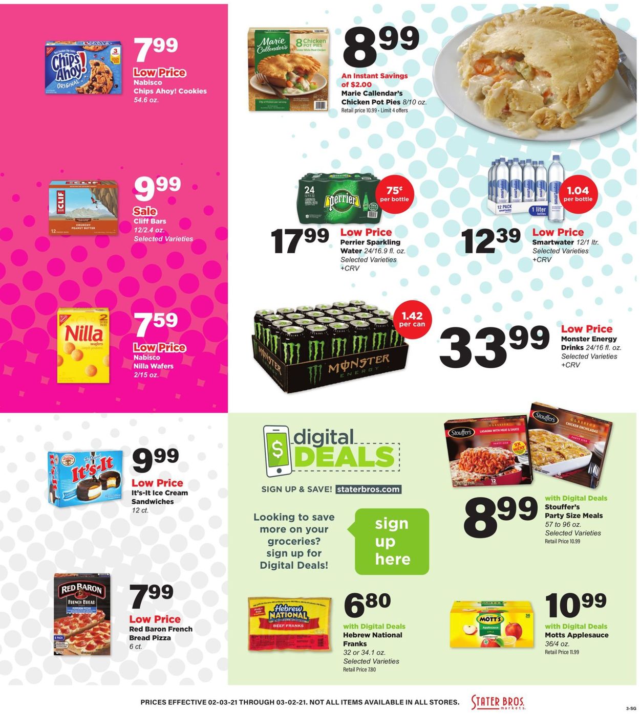Stater Bros. Ad from 02/03/2021