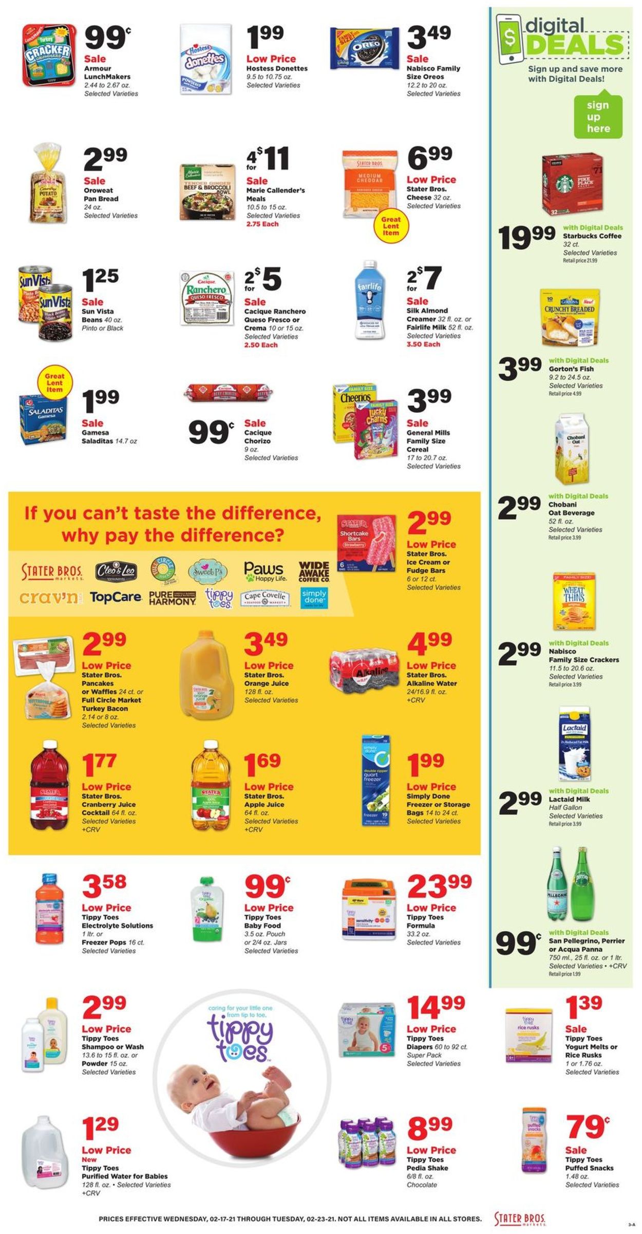 Stater Bros. Ad from 02/17/2021
