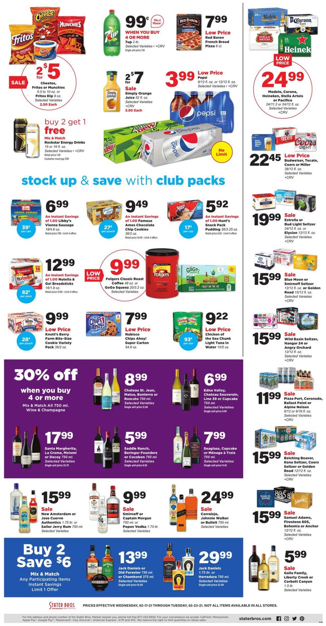 Stater Bros. Ad from 02/17/2021