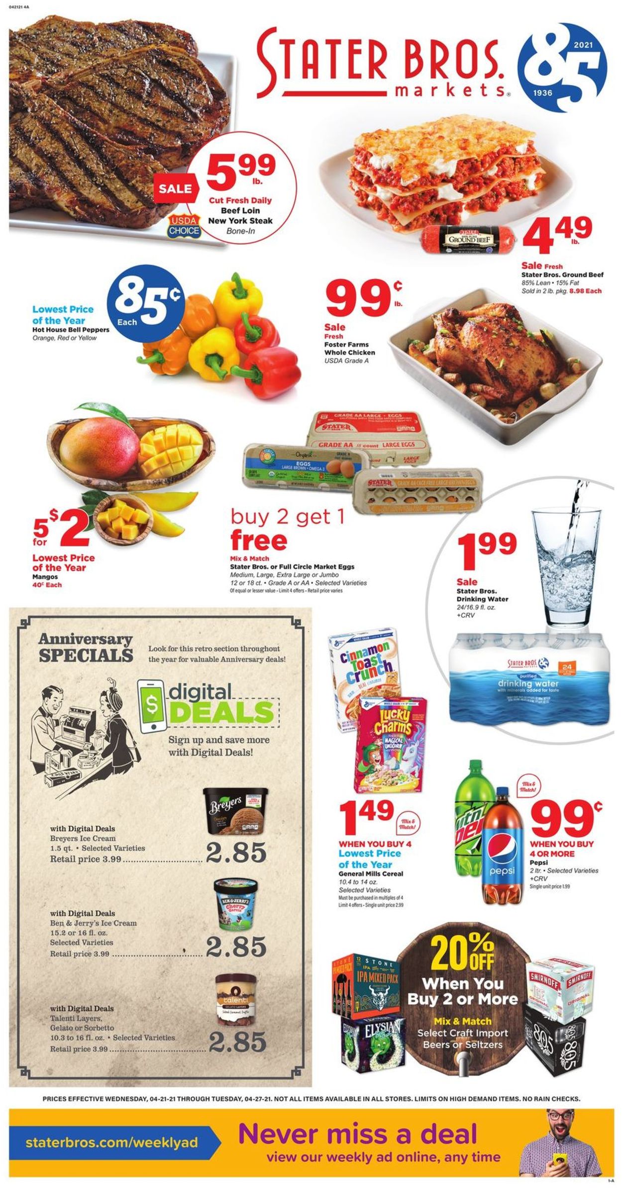 Stater Bros. Ad from 04/21/2021