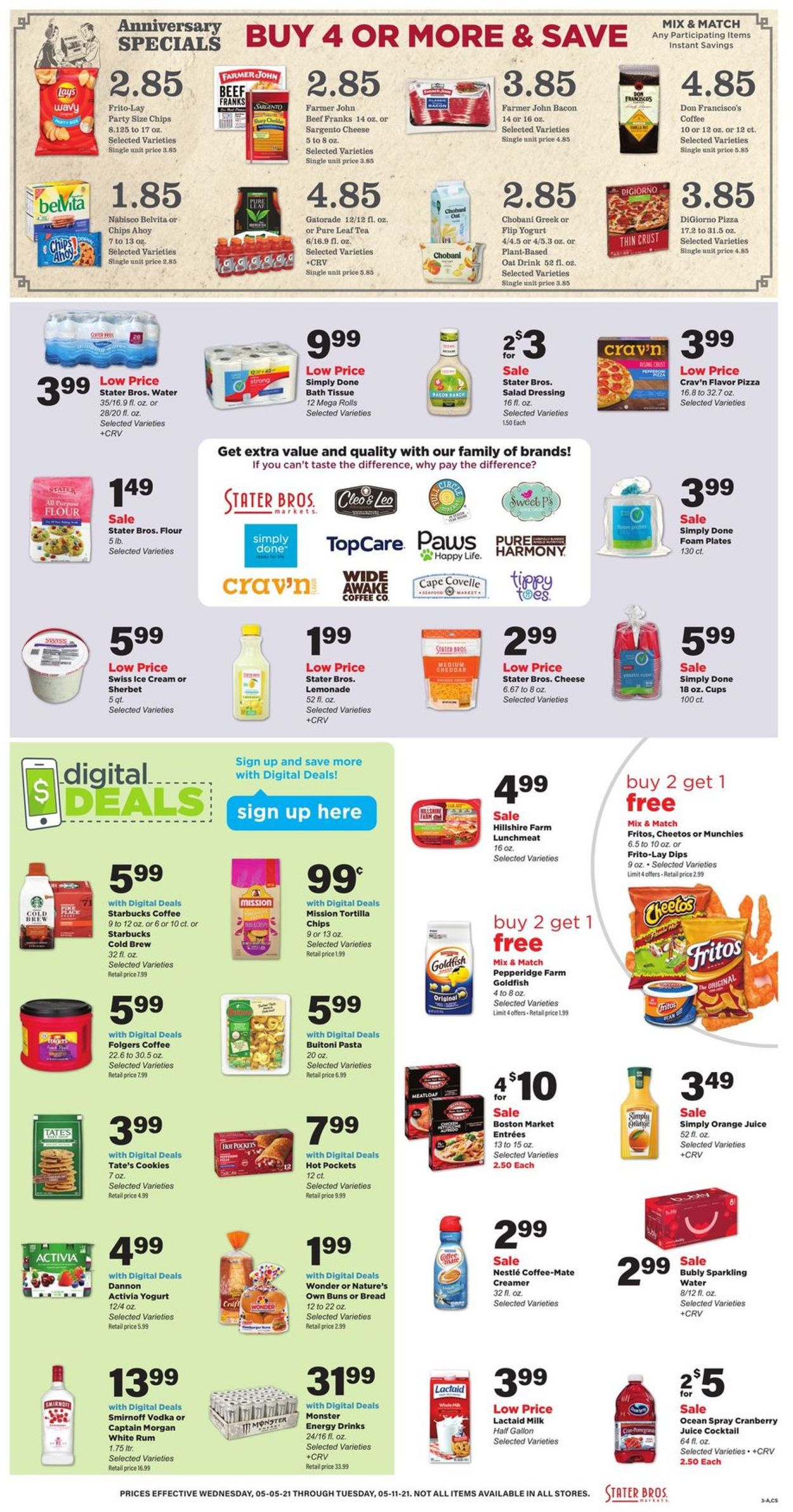 Stater Bros. Ad from 05/05/2021