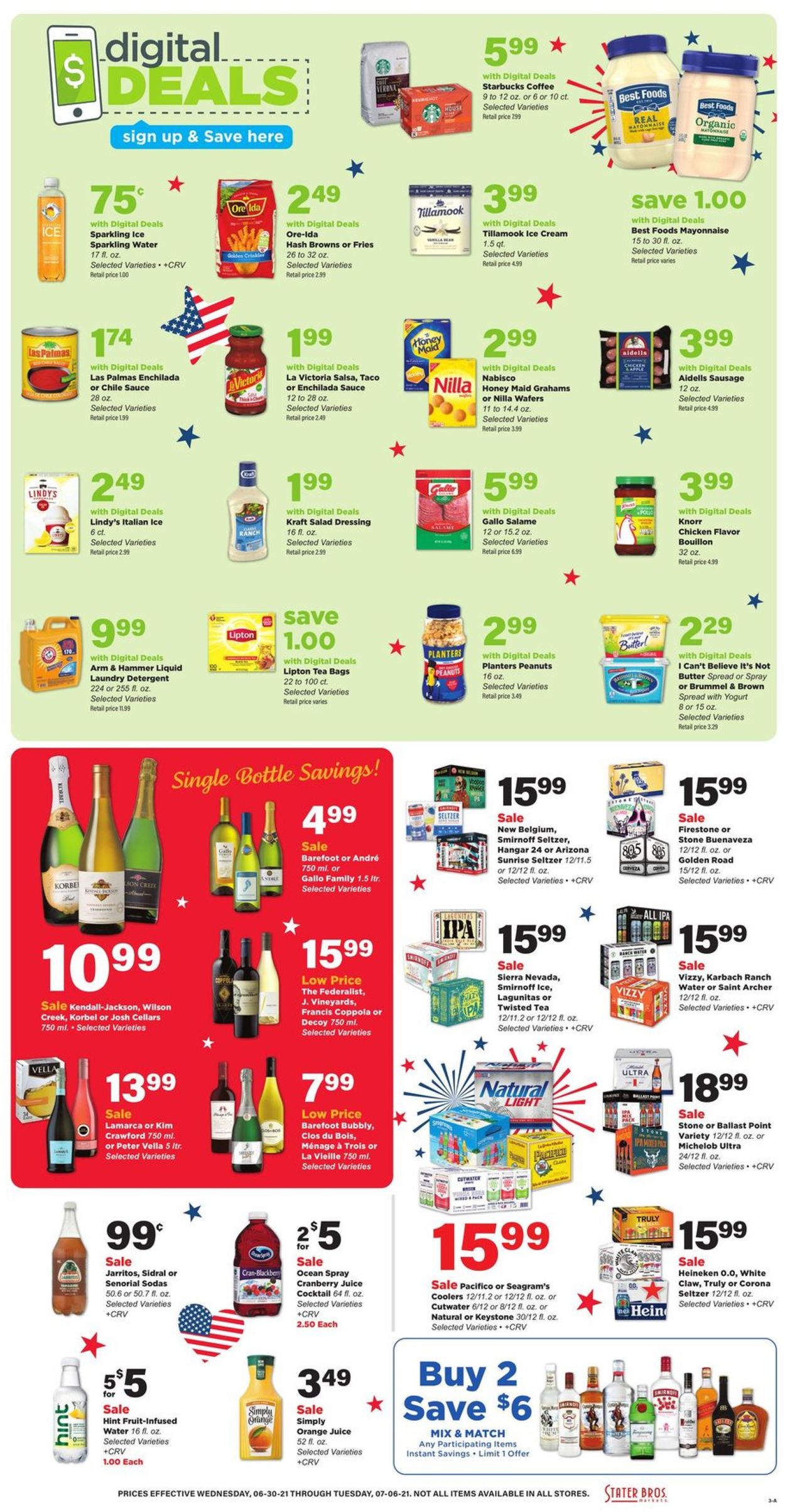 Stater Bros. Ad from 06/30/2021