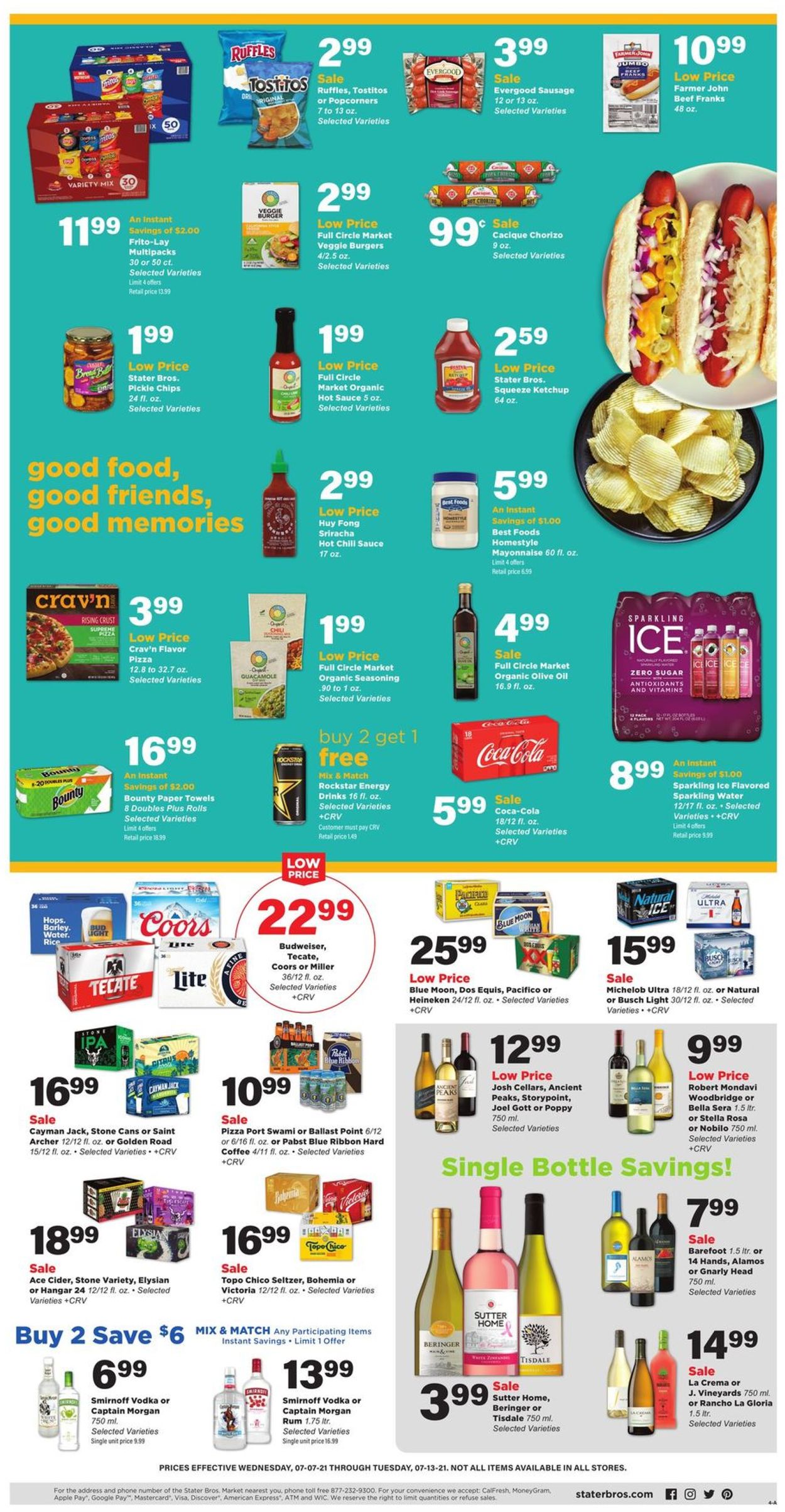 Stater Bros. Ad from 07/07/2021