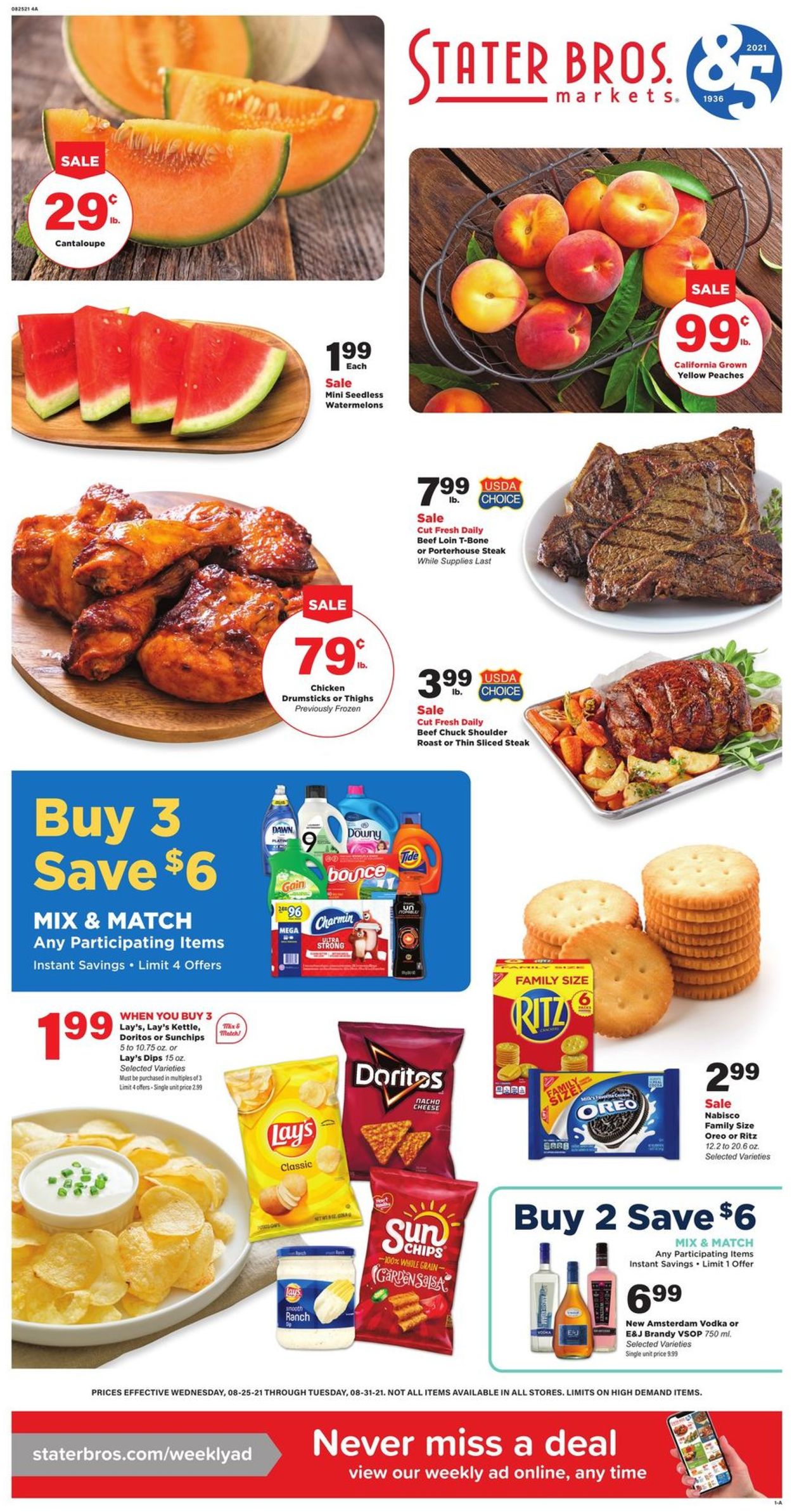 Stater Bros. Ad from 08/25/2021