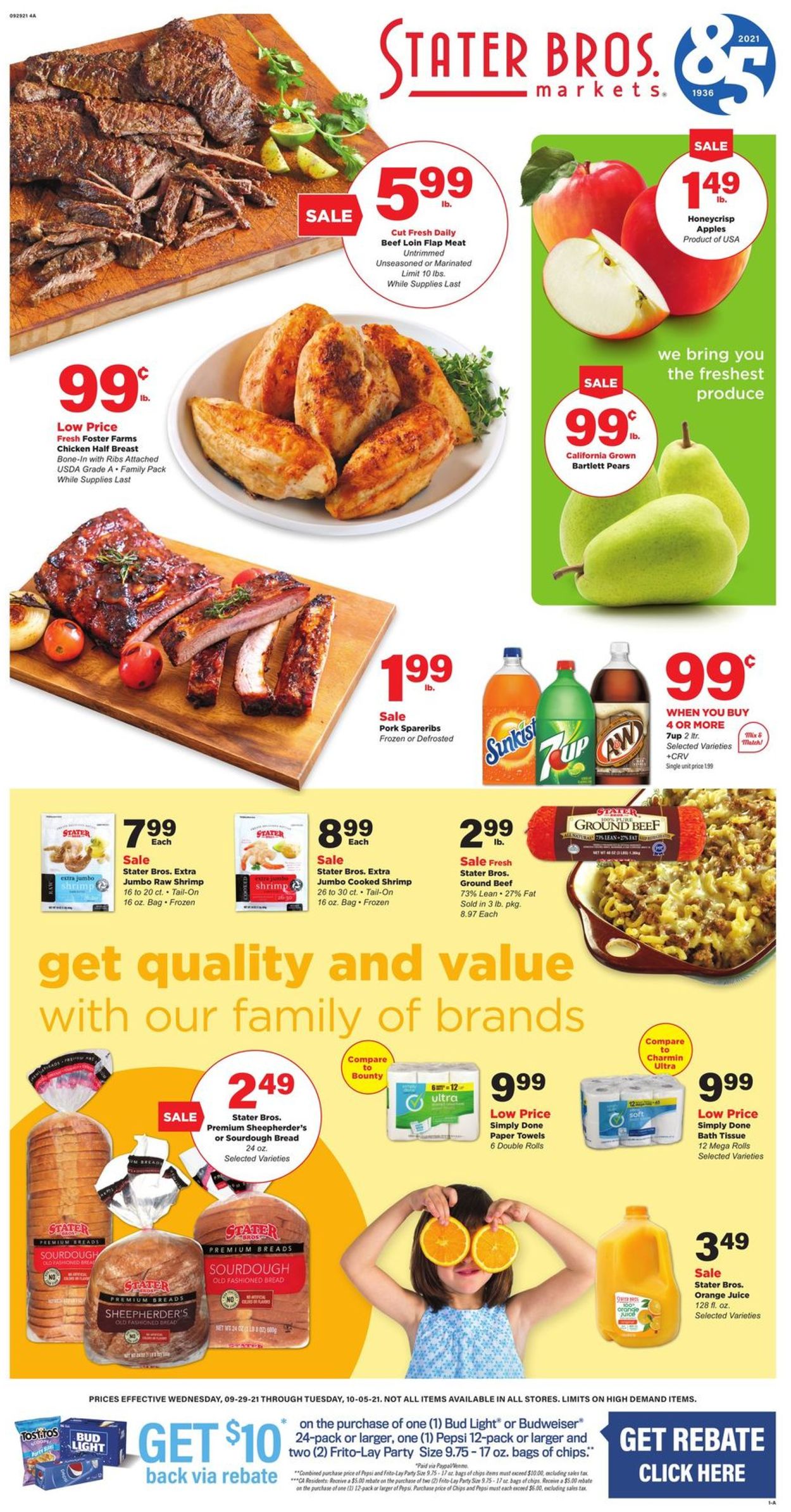 Stater Bros. Ad from 09/29/2021
