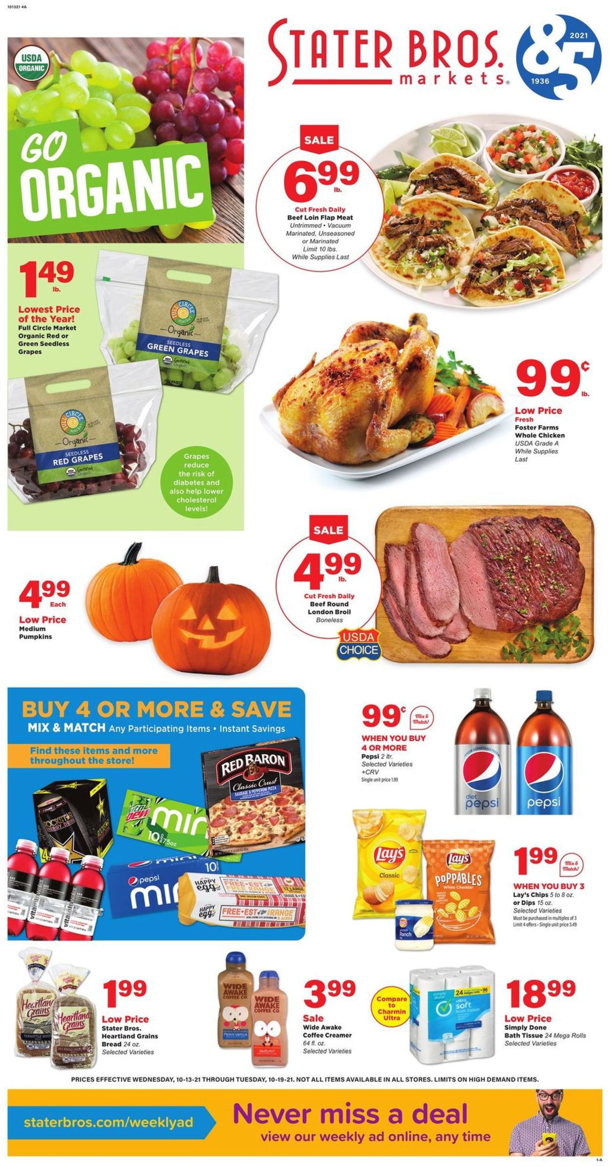 Stater Bros. Ad from 10/13/2021
