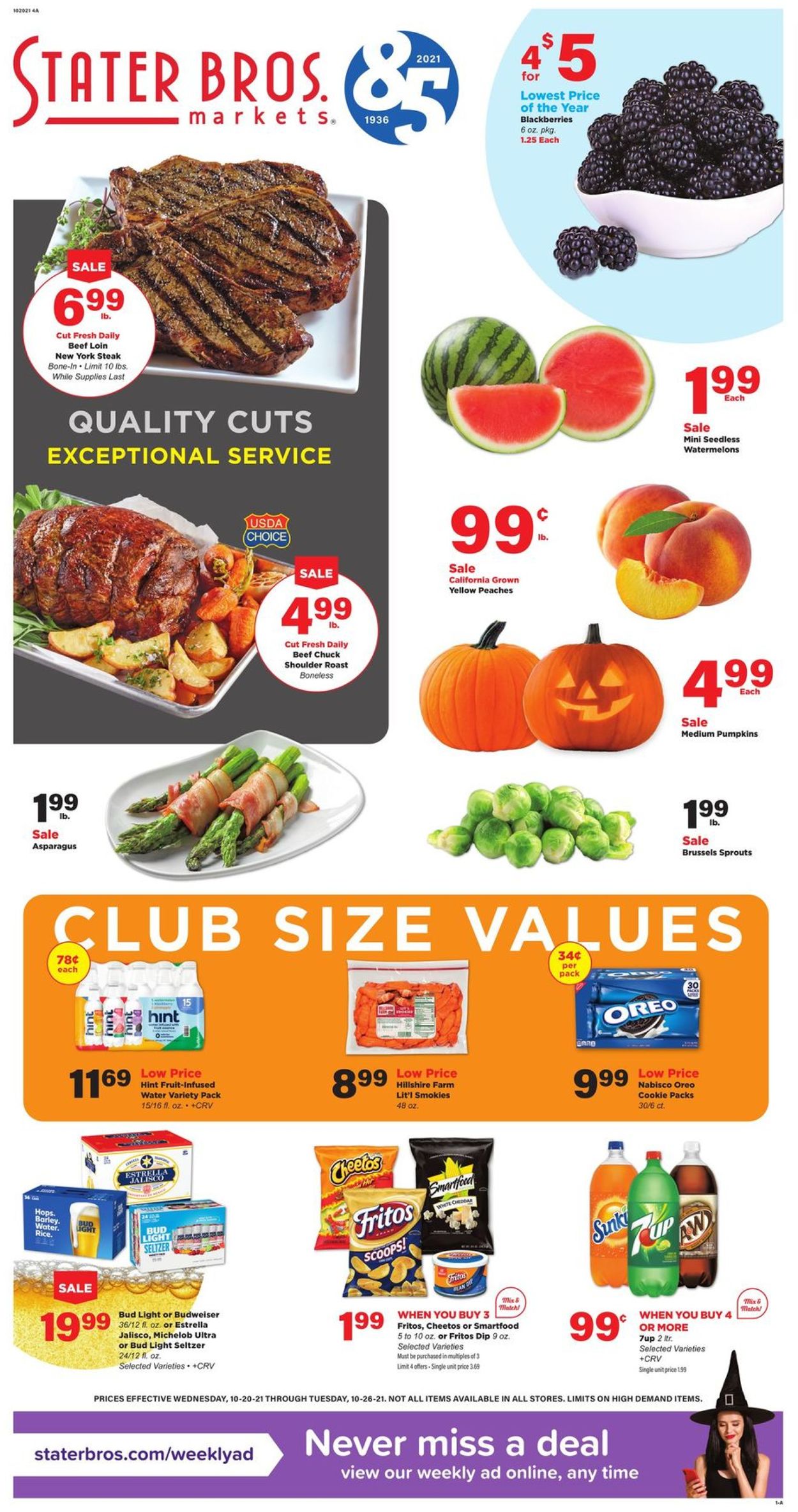 Stater Bros. Ad from 10/20/2021