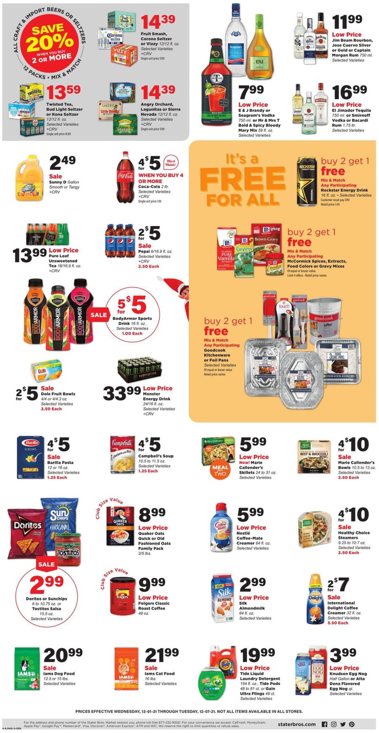 Stater Bros. Ad from 12/01/2021