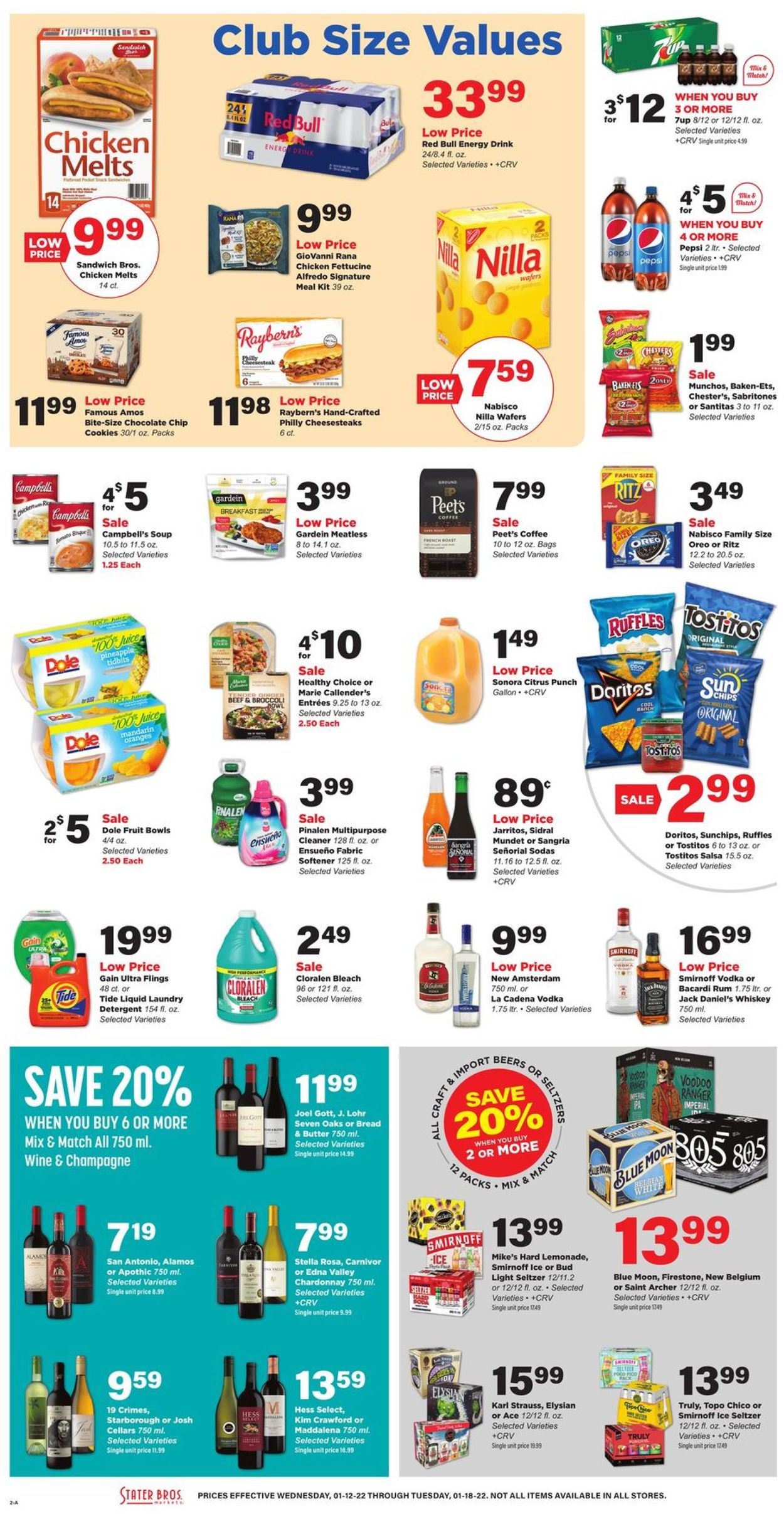 Stater Bros. Ad from 01/12/2022