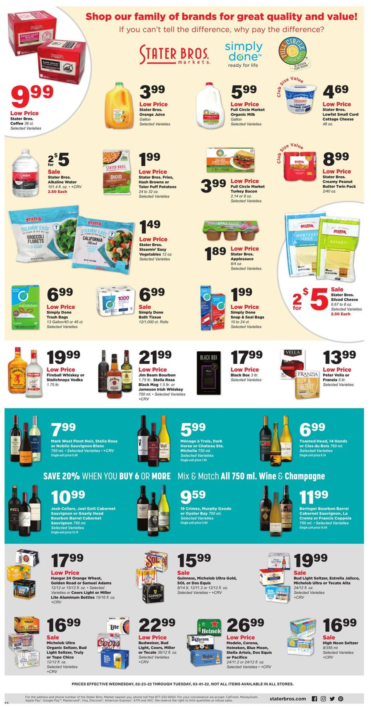 Stater Bros. Ad from 02/23/2022