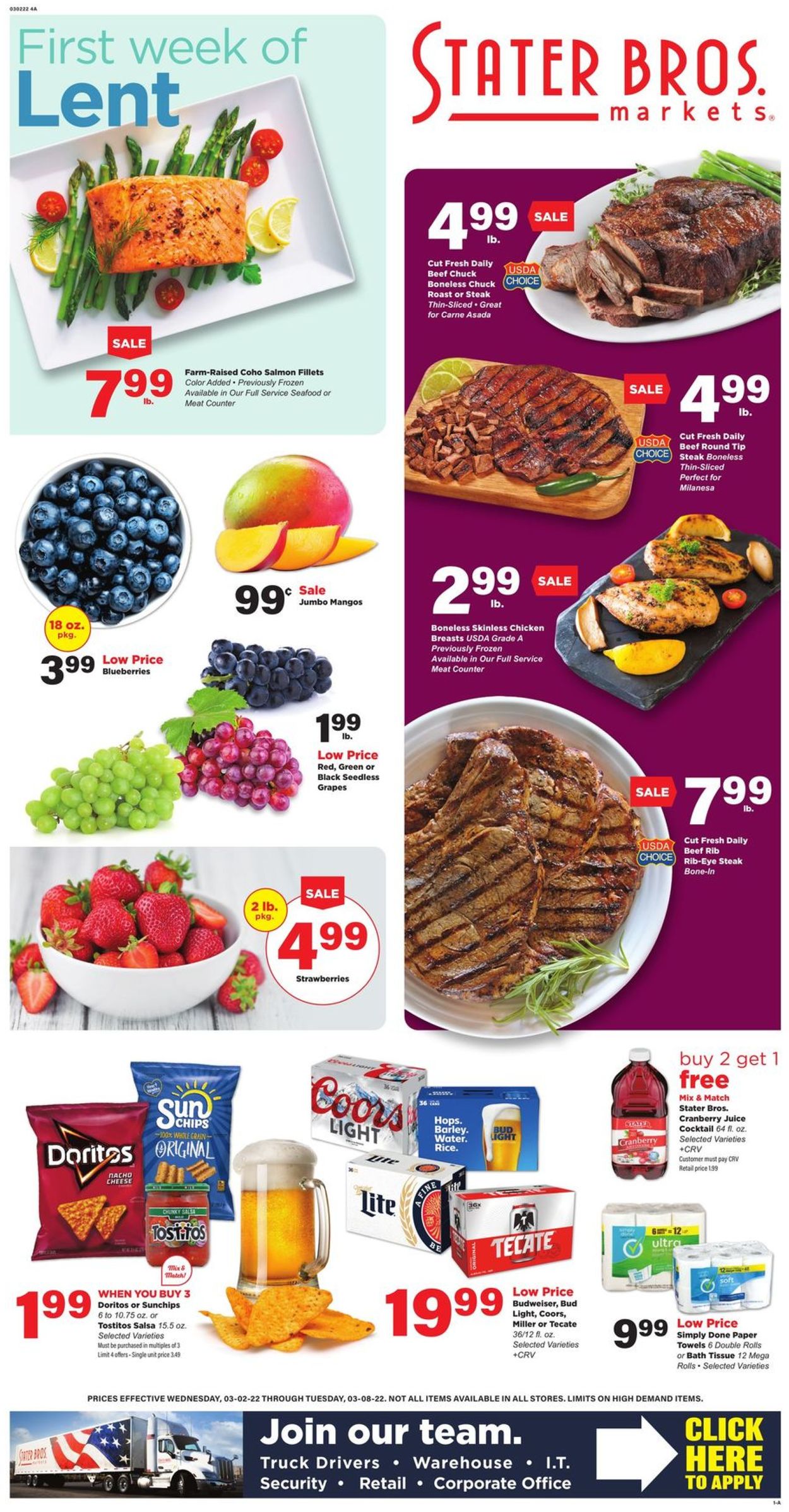 Stater Bros. Ad from 03/02/2022