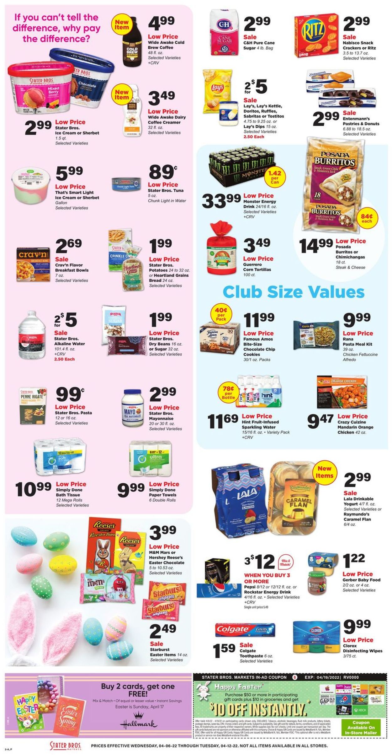 Stater Bros. Ad from 04/06/2022