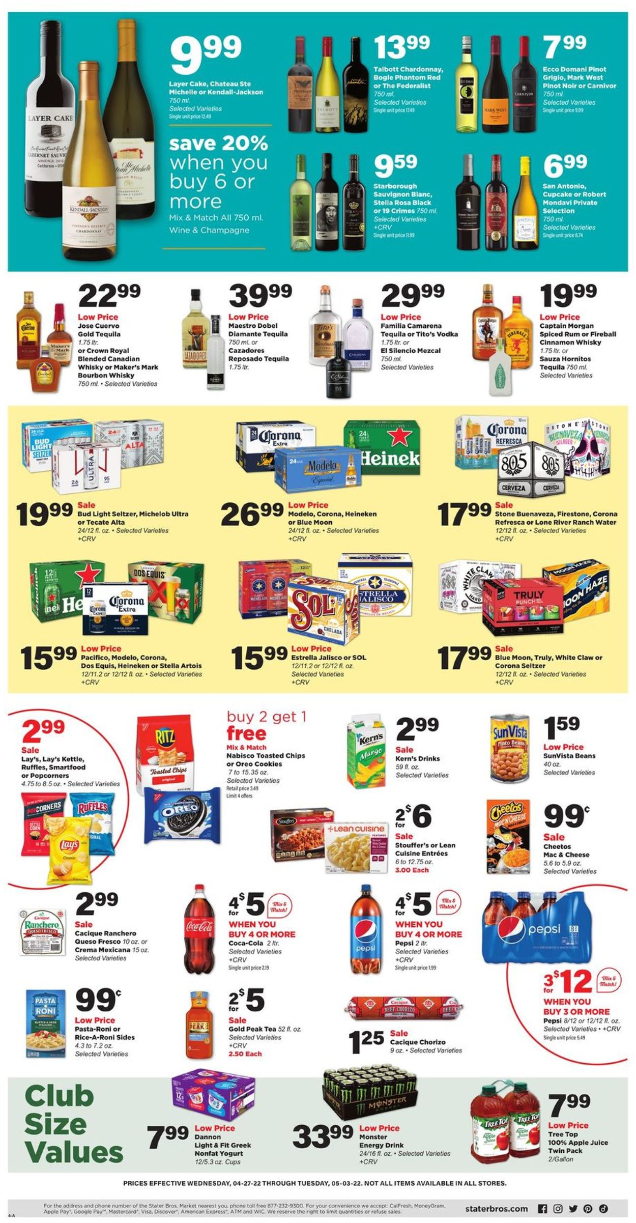 Stater Bros. Ad from 04/27/2022