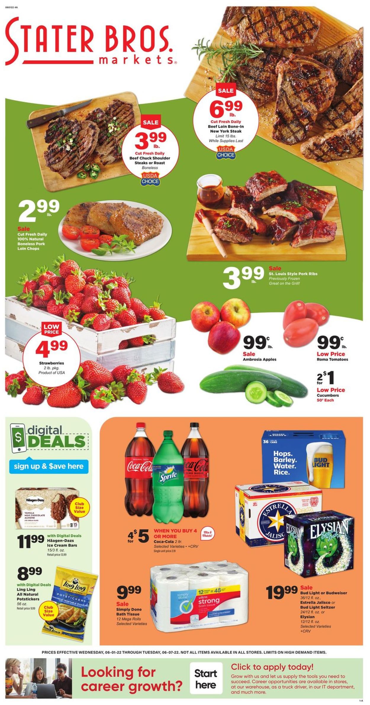 Stater Bros. Ad from 06/01/2022