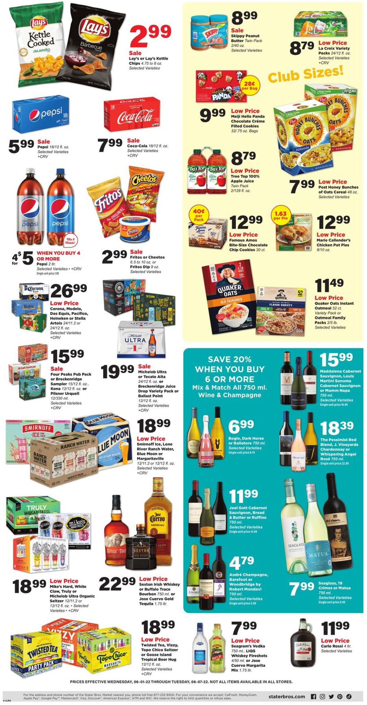 Stater Bros. Ad from 06/01/2022