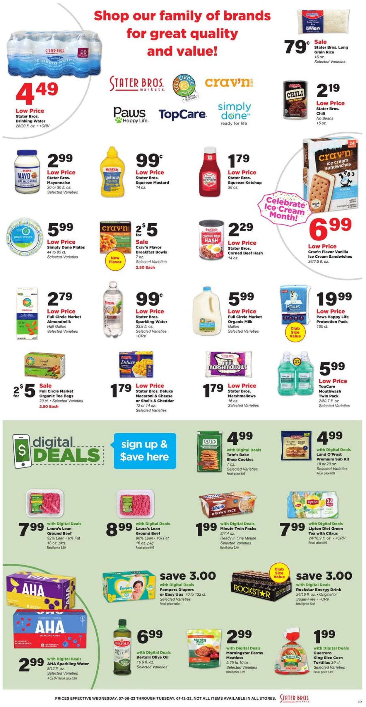 Stater Bros. Ad from 07/06/2022