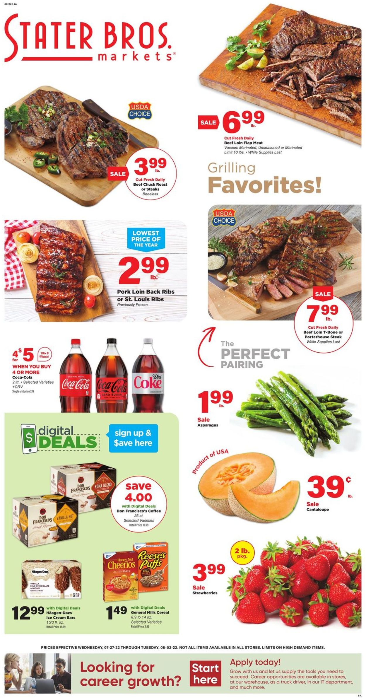Stater Bros. Ad from 07/27/2022
