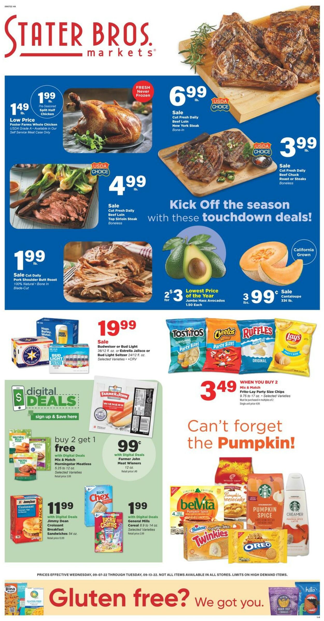 Stater Bros. Ad from 09/07/2022