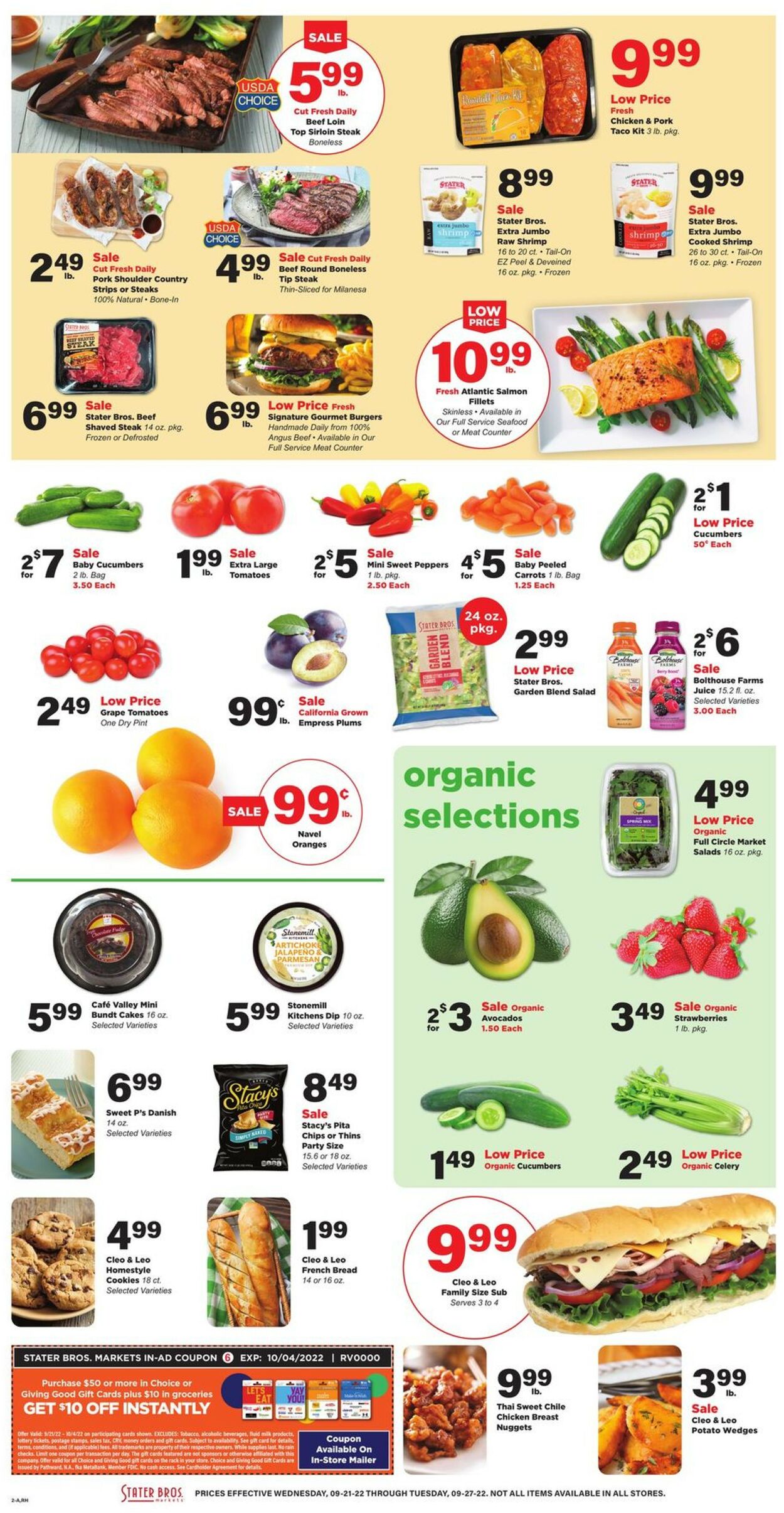 Stater Bros. Ad from 09/21/2022
