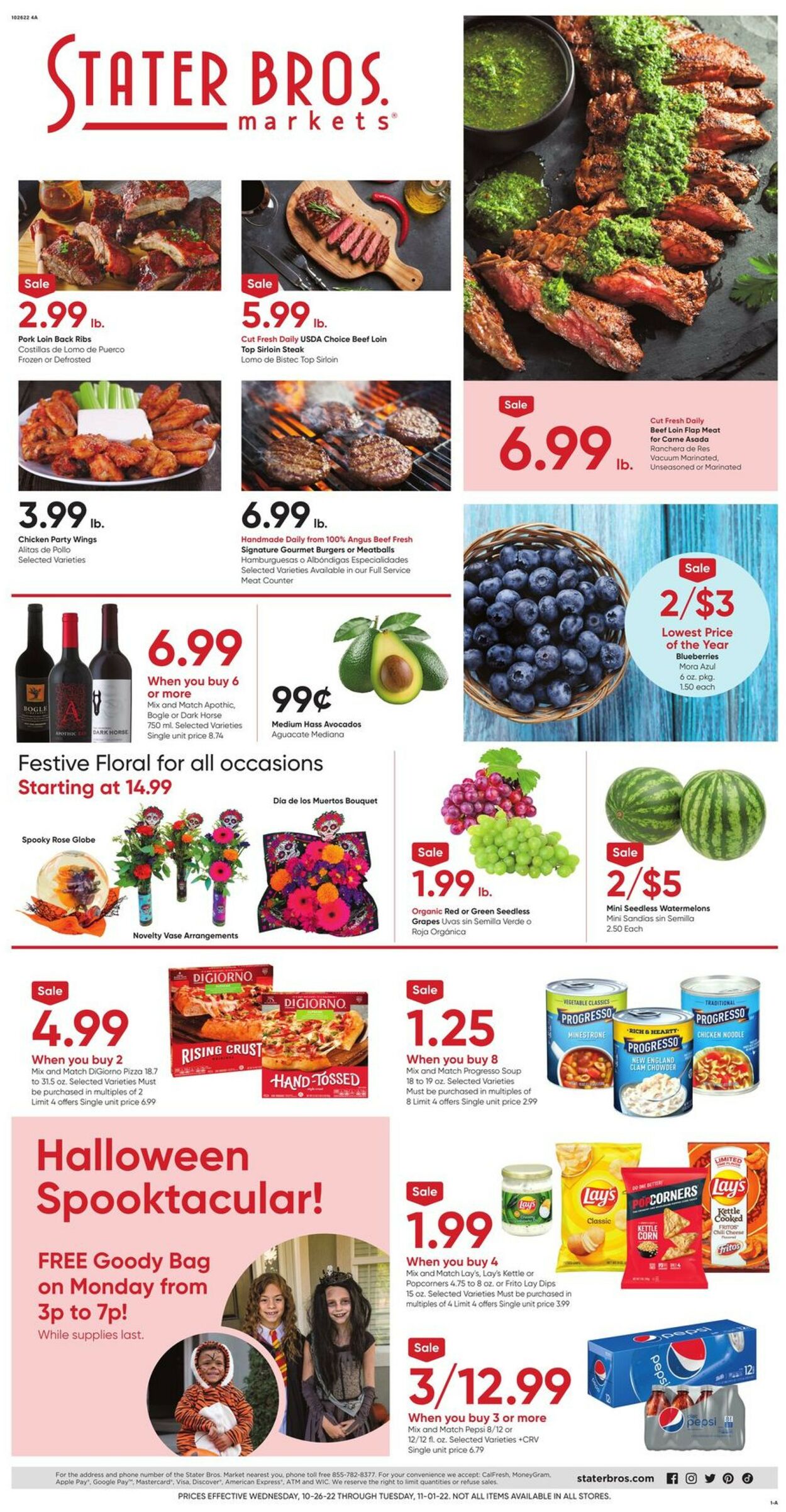 Stater Bros. Ad from 10/26/2022
