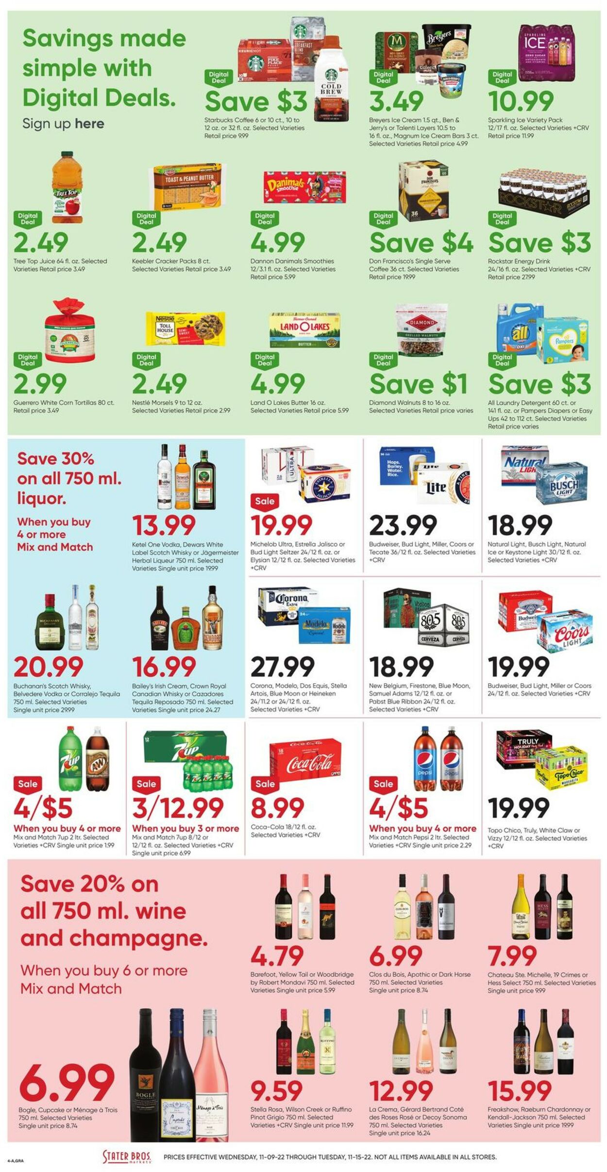 Stater Bros. Ad from 11/09/2022