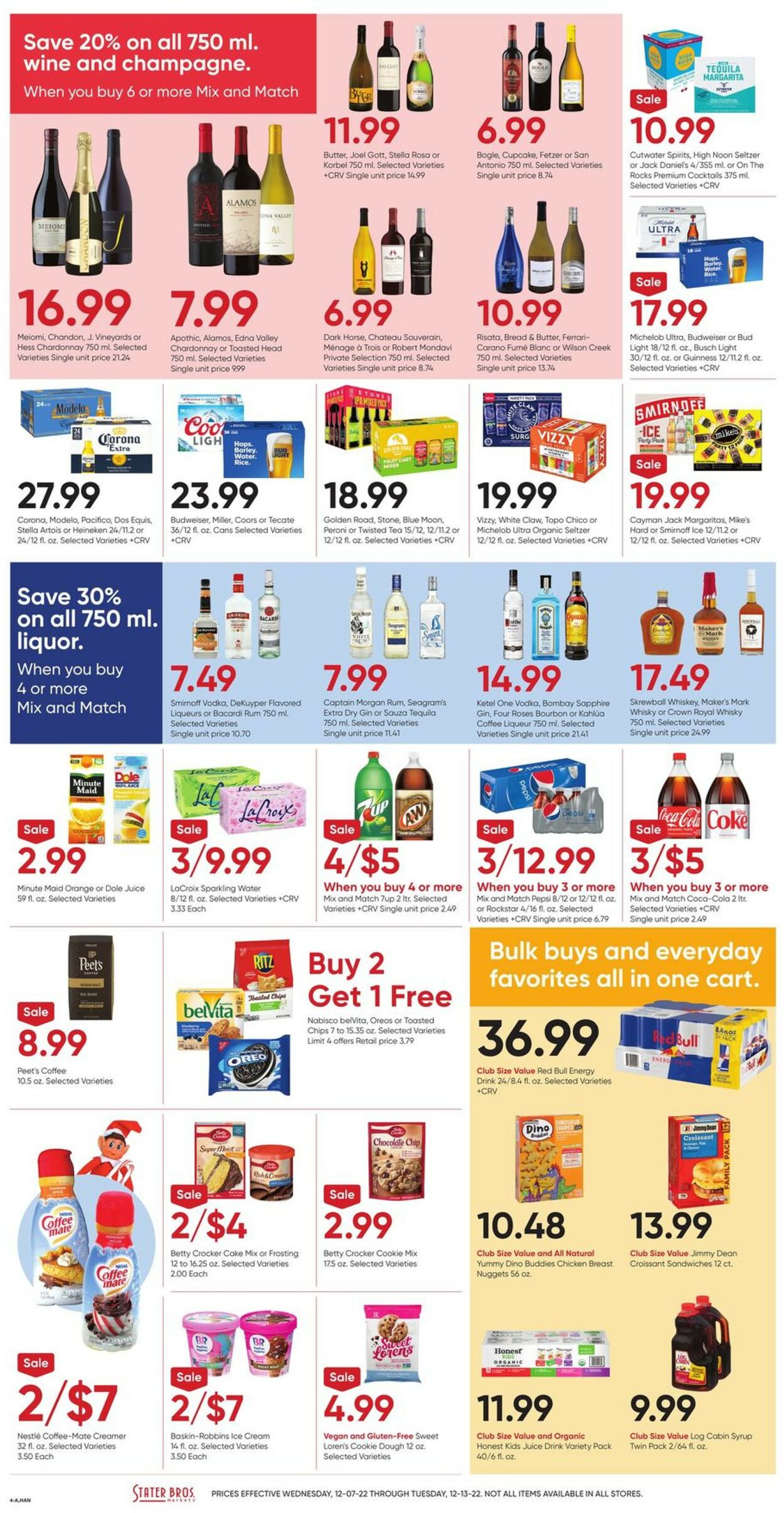 Stater Bros. Ad from 12/07/2022