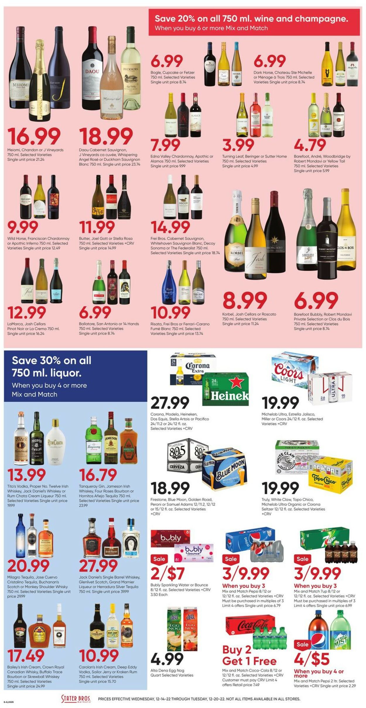 Stater Bros. Ad from 12/14/2022