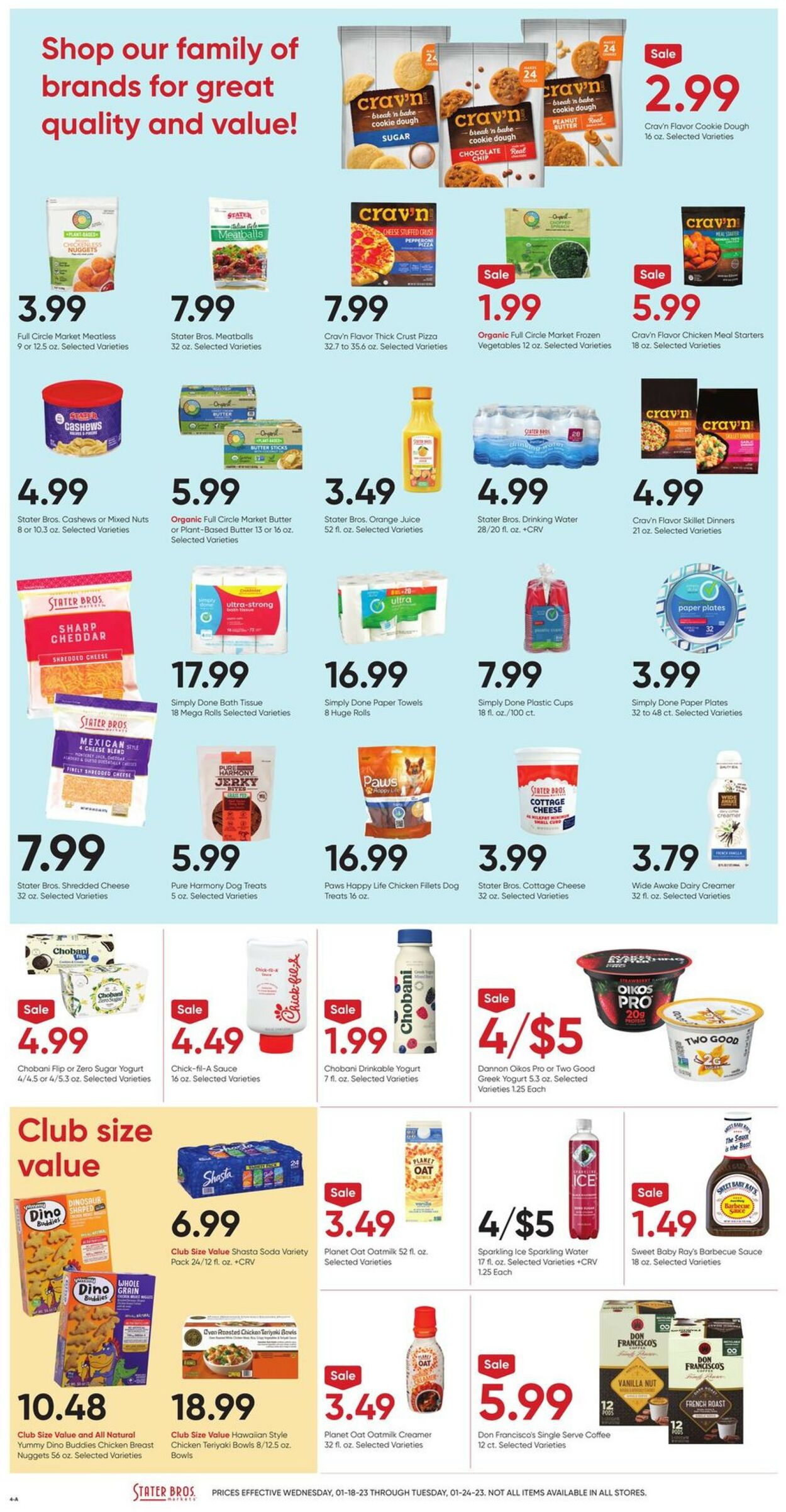 Stater Bros. Ad from 01/18/2023