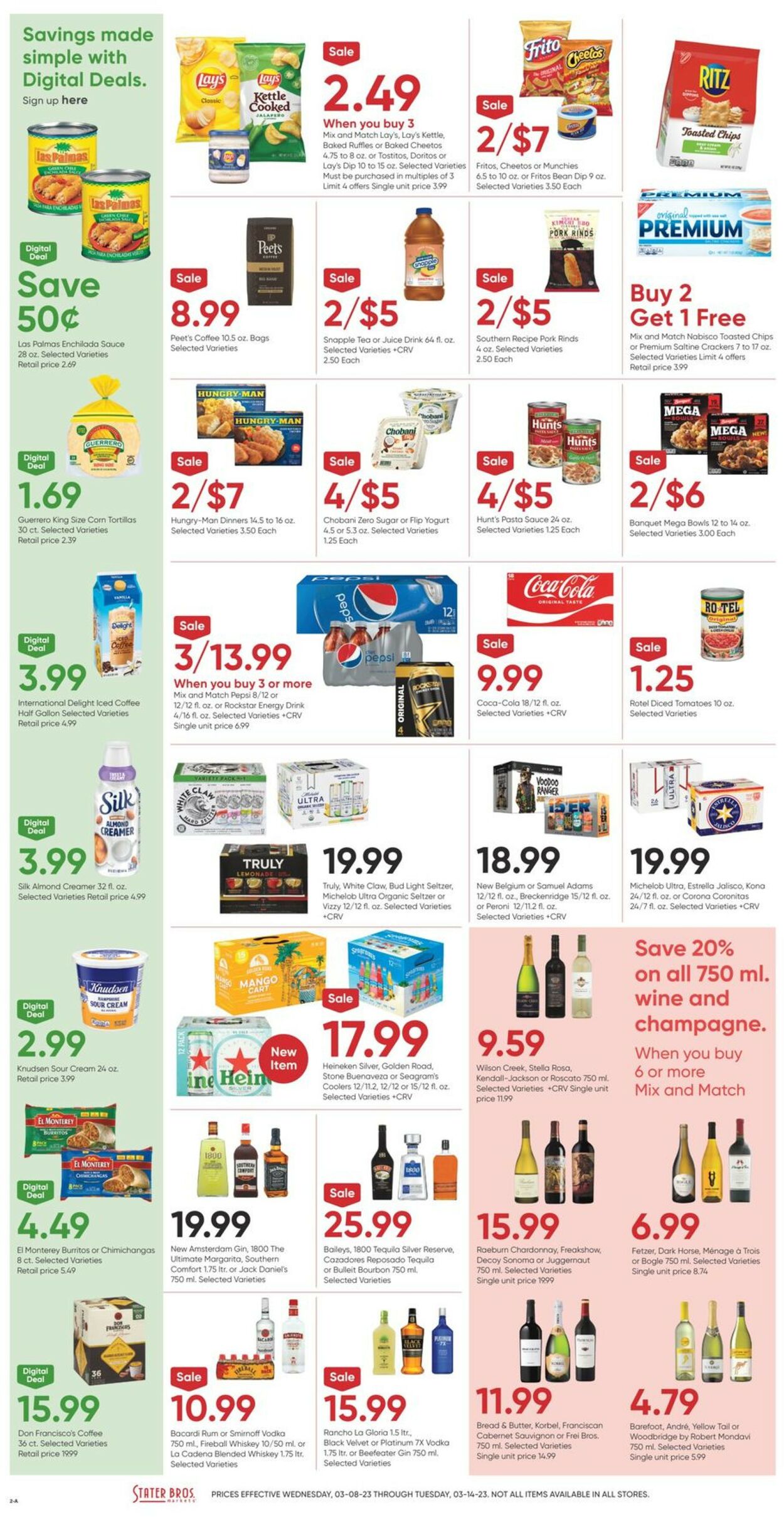 Stater Bros. Ad from 03/08/2023