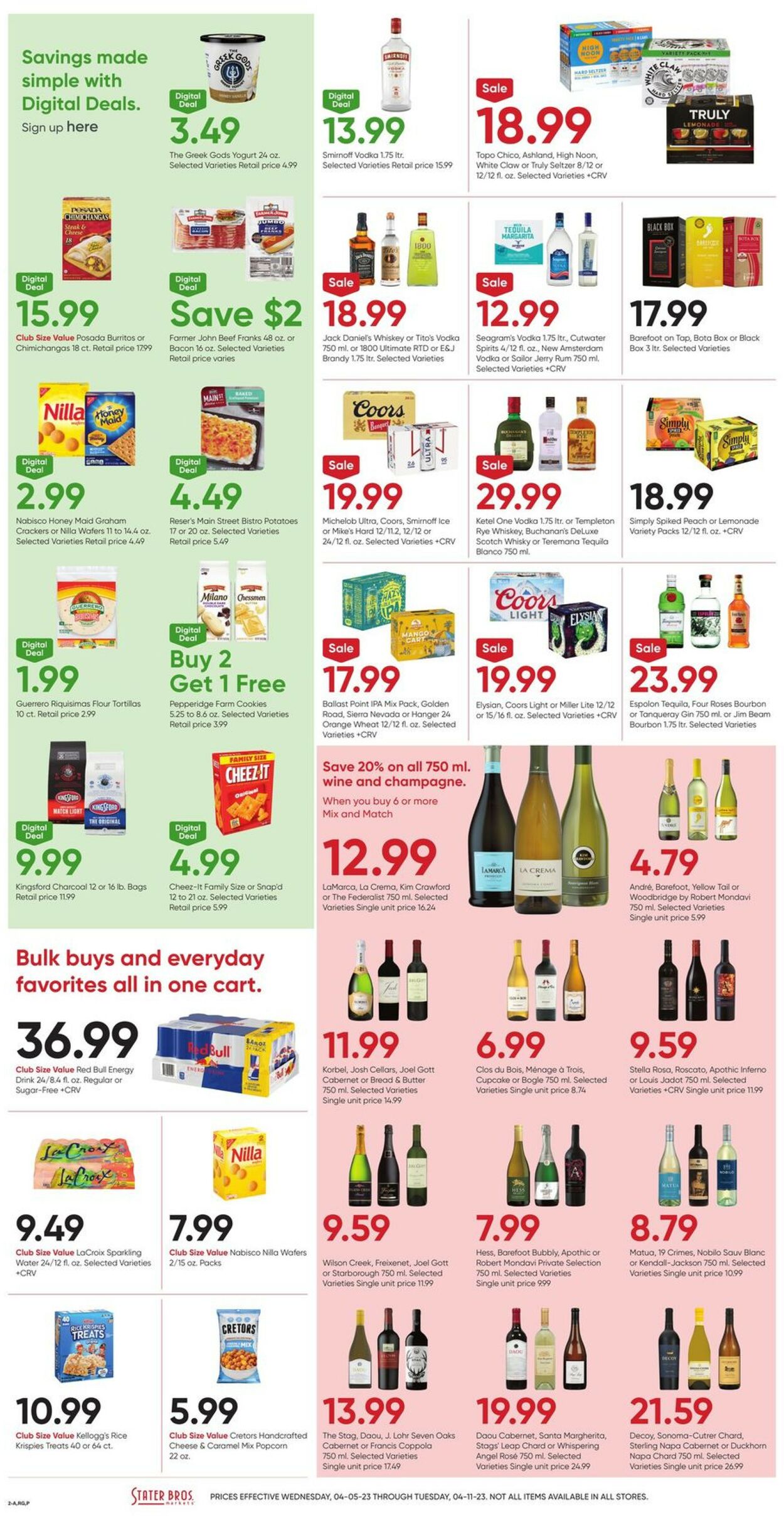 Stater Bros. Ad from 04/05/2023