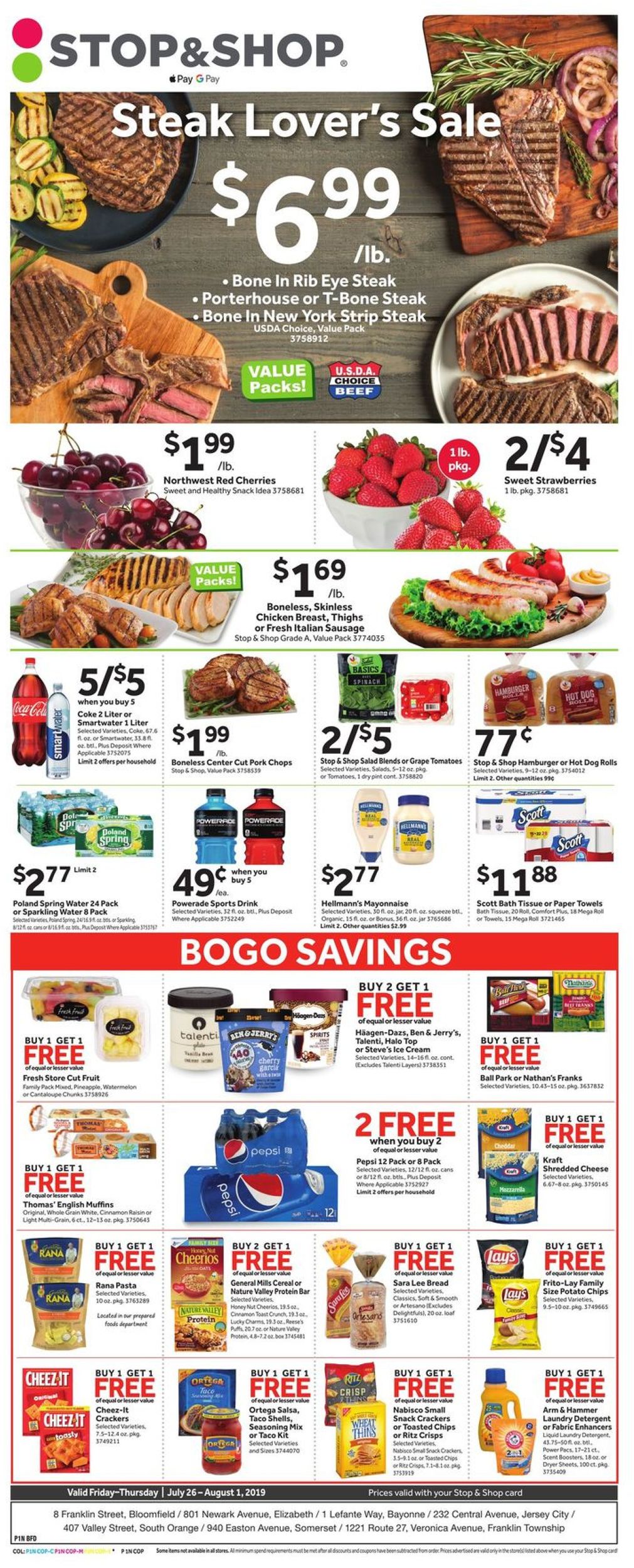 Stop and Shop Ad from 07/26/2019