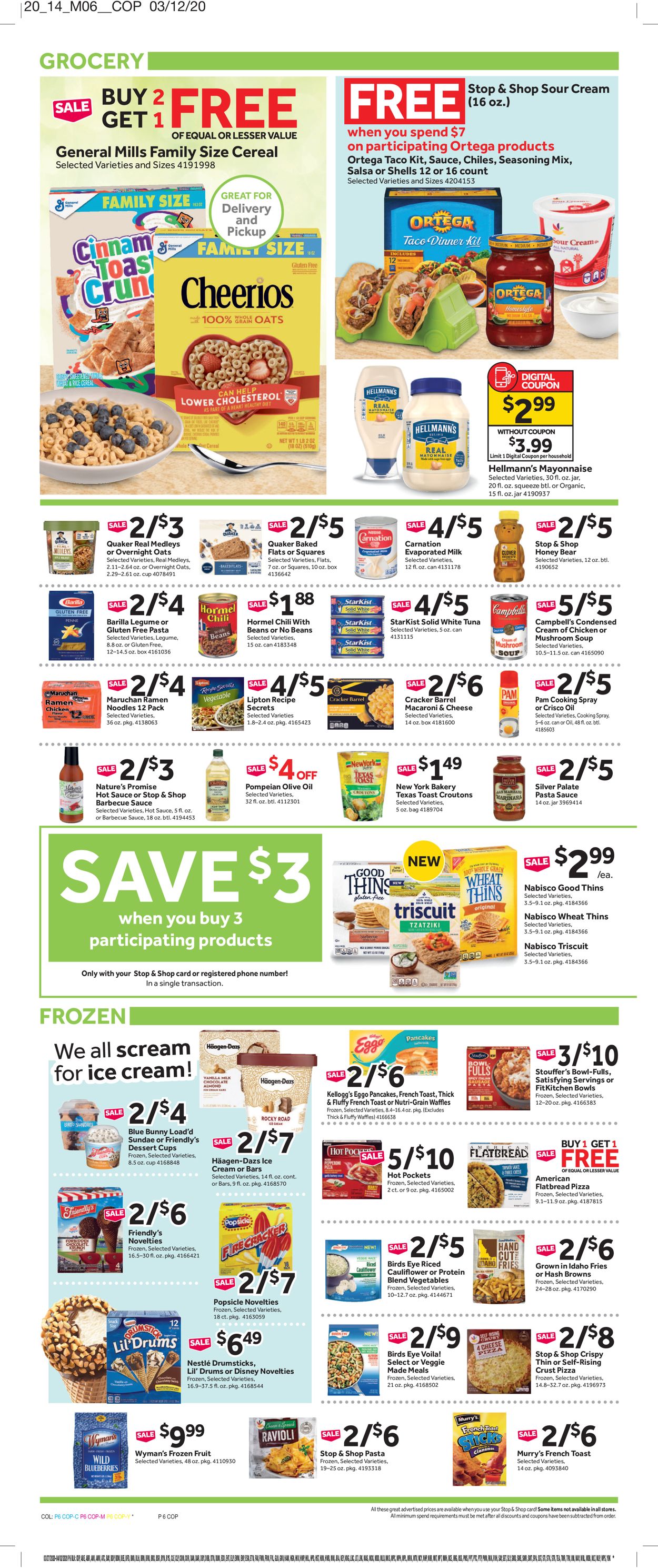 Stop and Shop Ad from 03/27/2020
