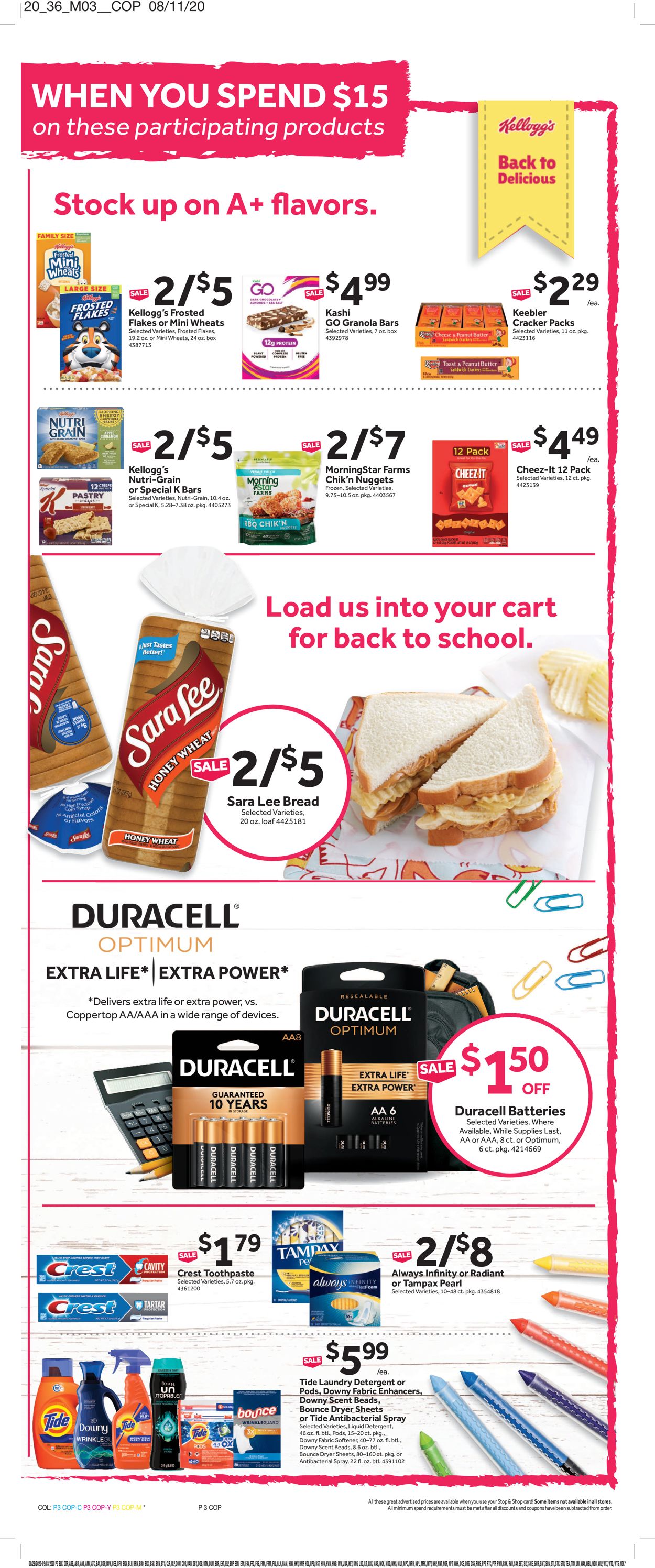 Stop and Shop Ad from 08/28/2020