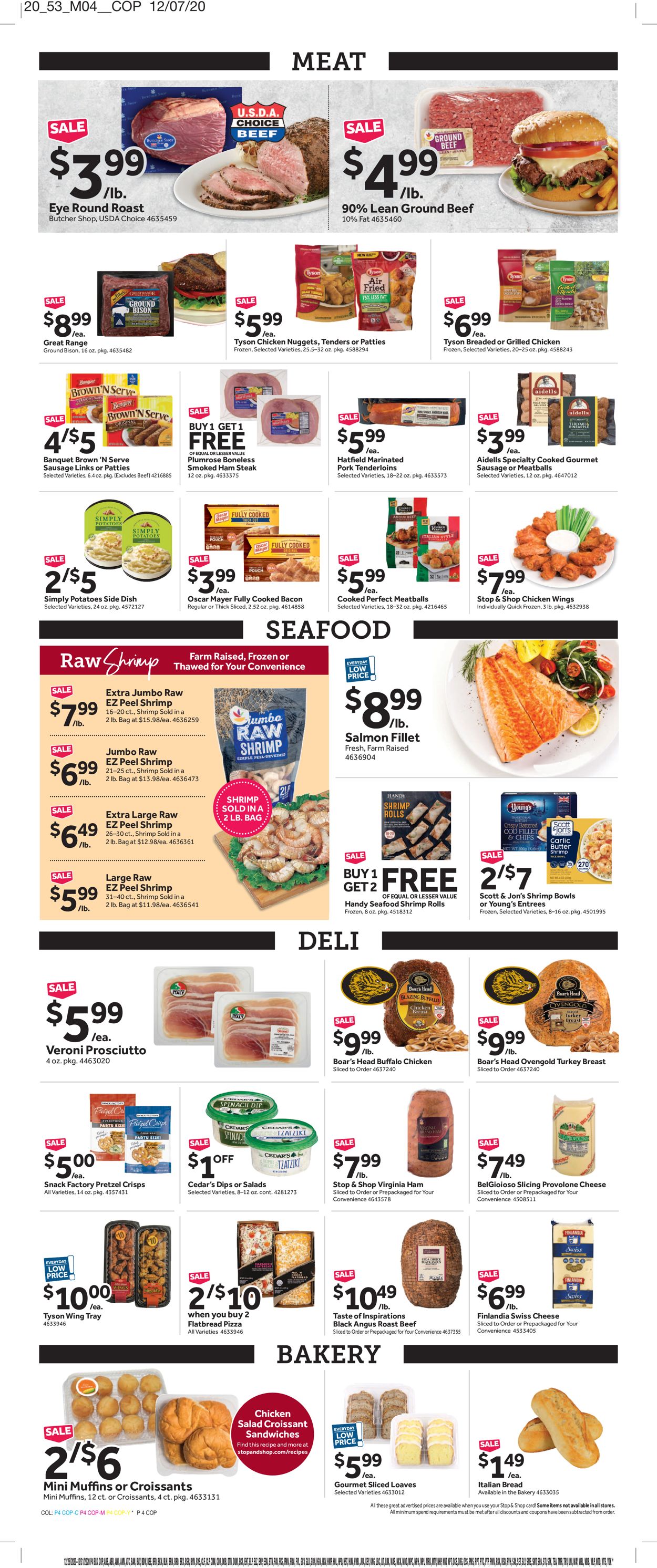 Stop and Shop Ad from 12/25/2020