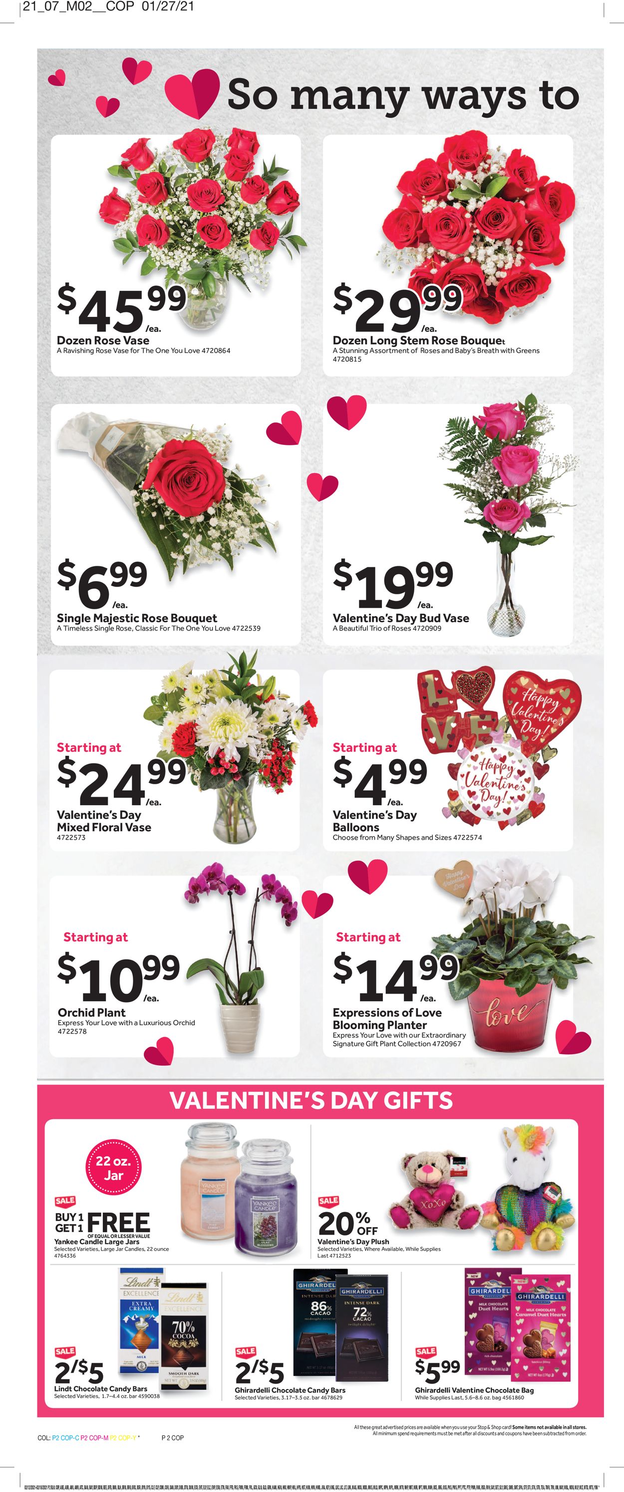 Stop and Shop Ad from 02/12/2021