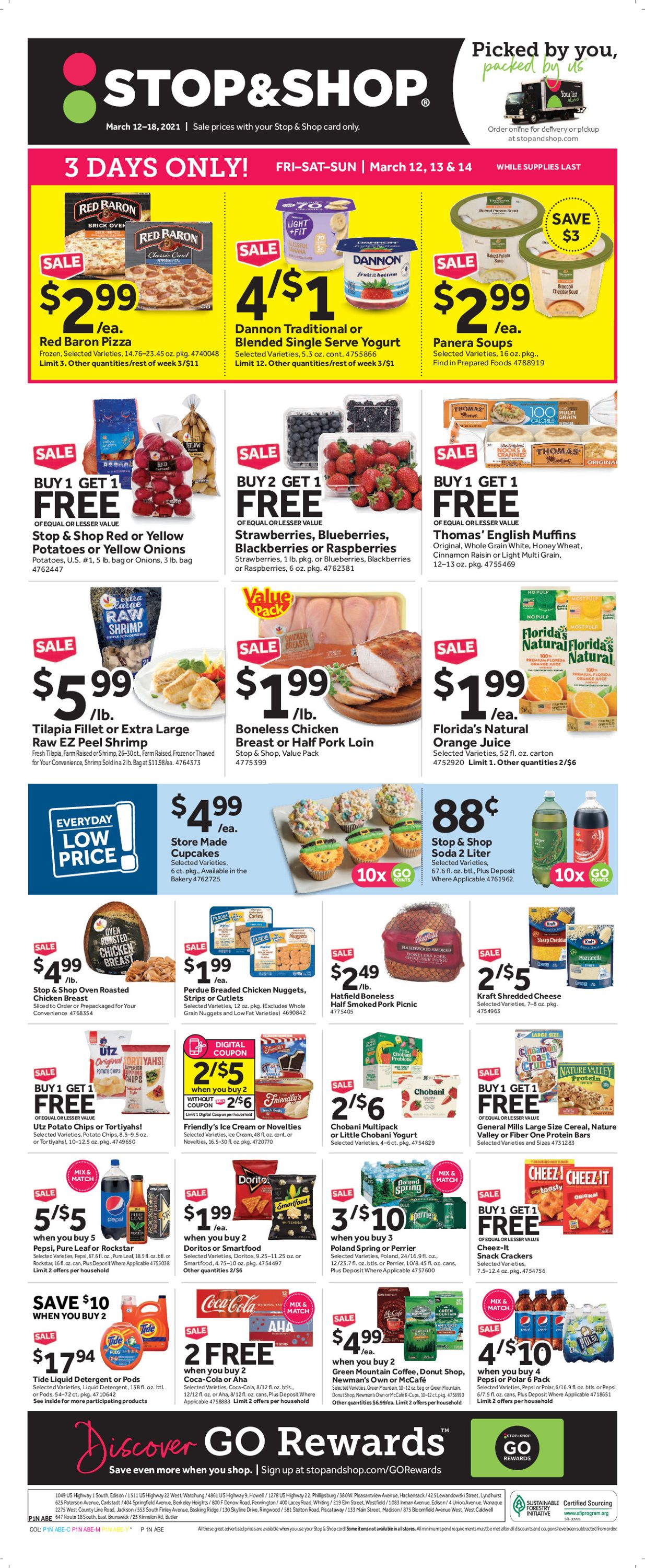 Stop and Shop Ad from 03/12/2021