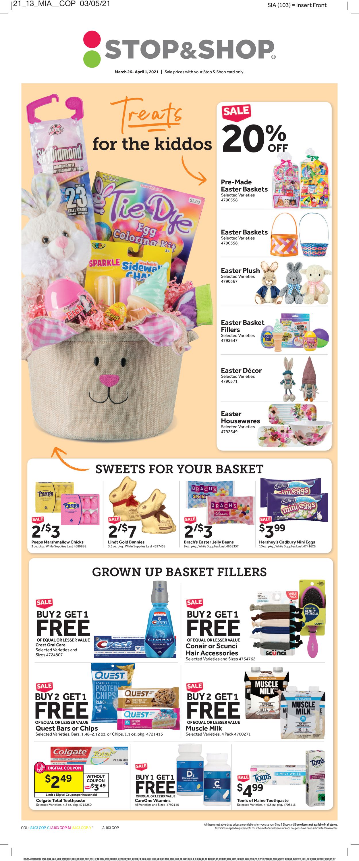 Stop and Shop Ad from 03/26/2021