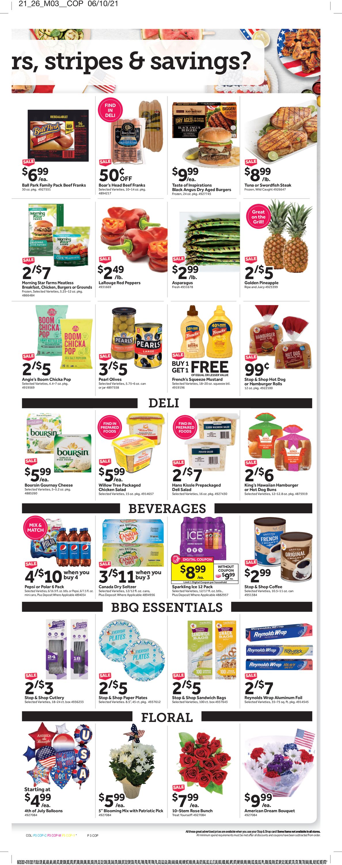 Stop and Shop Ad from 06/25/2021