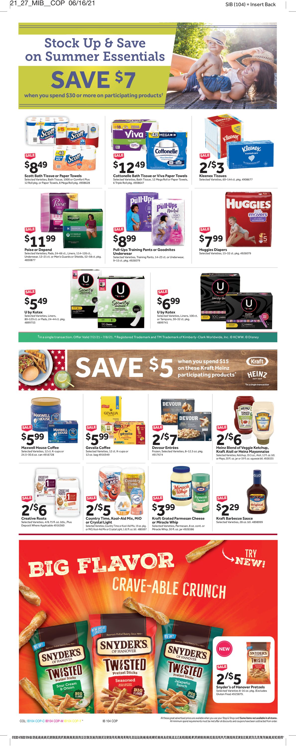 Stop and Shop Ad from 07/02/2021
