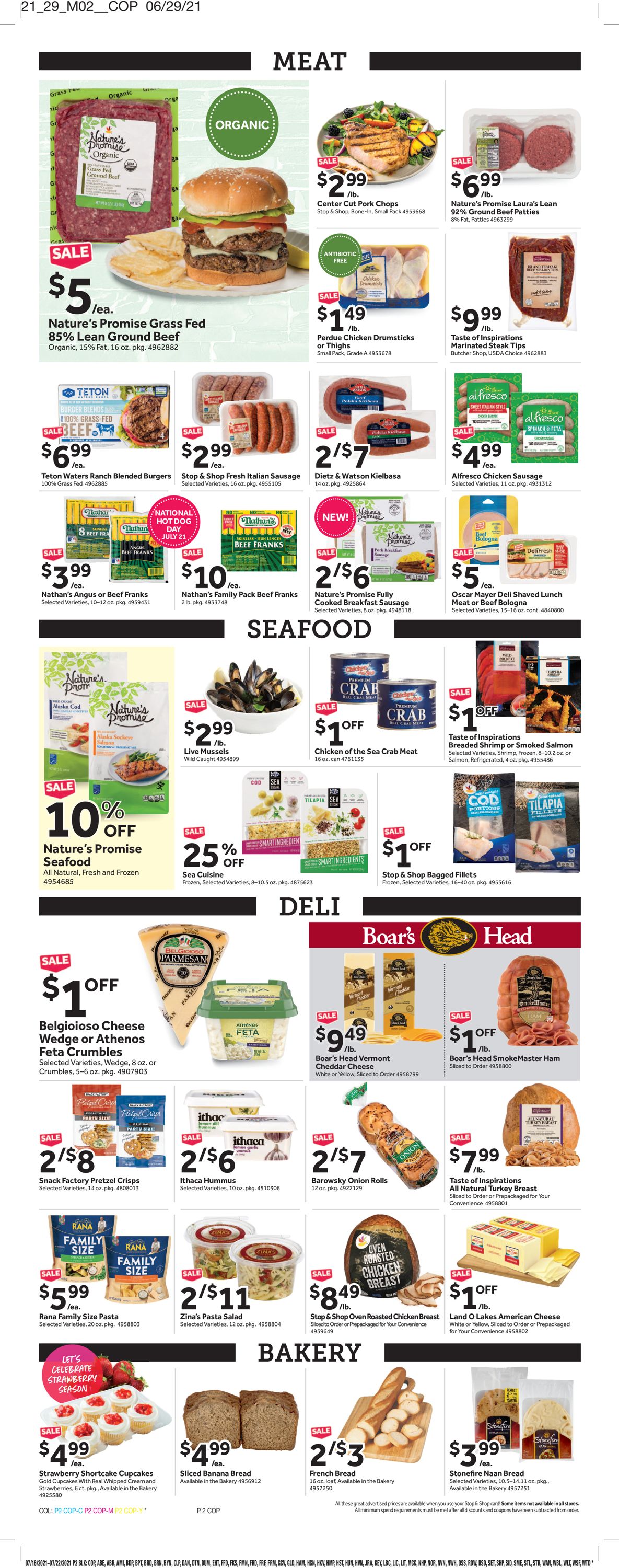 Stop and Shop Ad from 07/16/2021