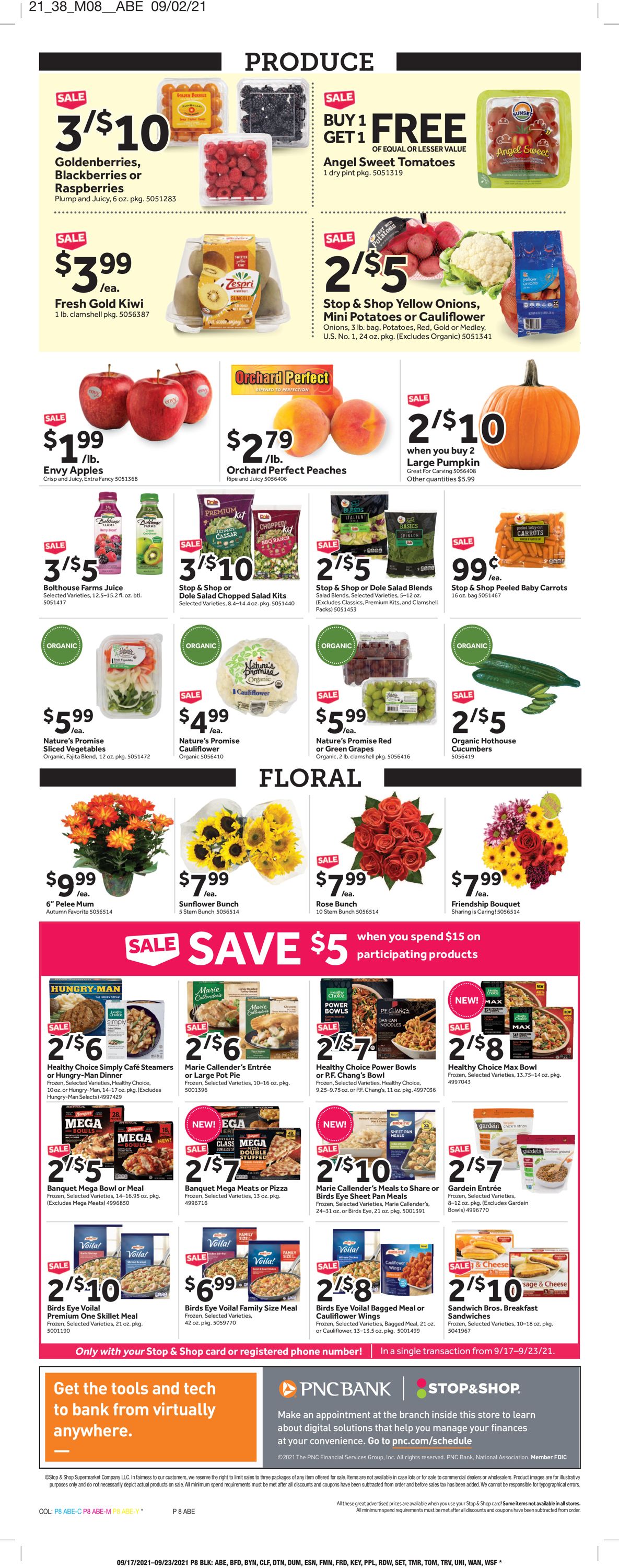 Stop and Shop Ad from 09/17/2021