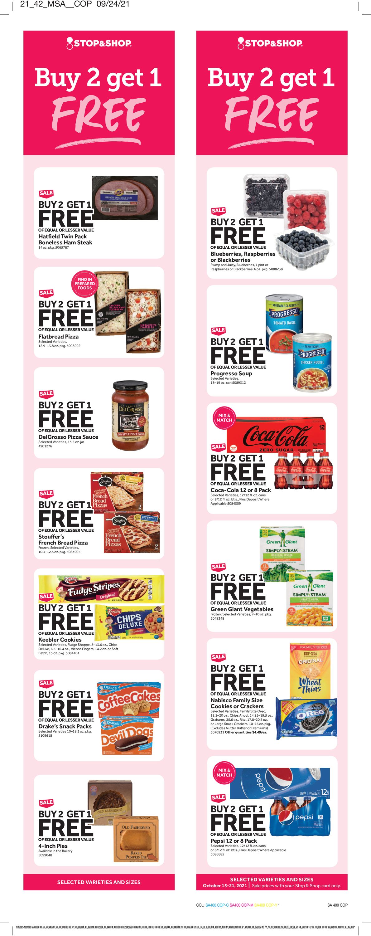 Stop and Shop Ad from 10/15/2021