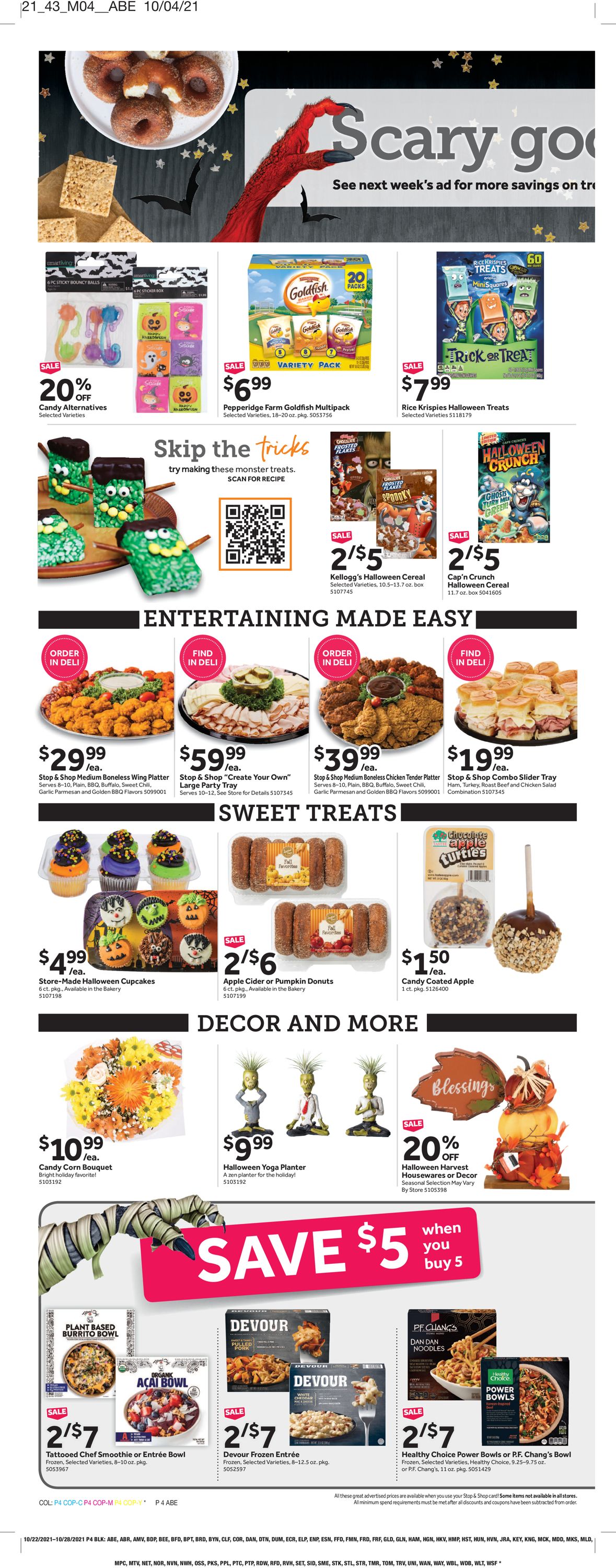 Stop and Shop Ad from 10/22/2021
